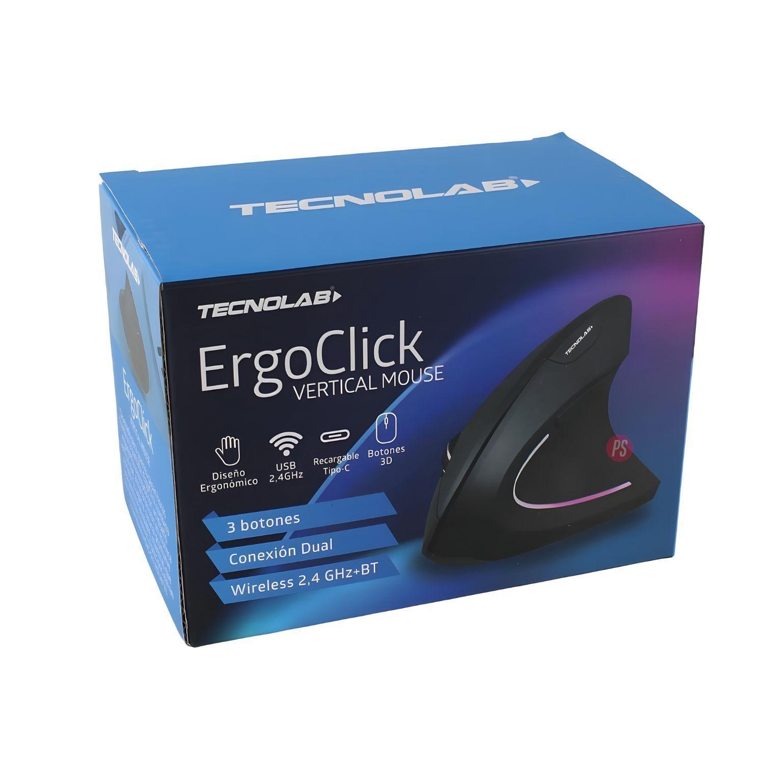 Mouse Vertical Ergon mico Dual USB Bluetooth PS-3