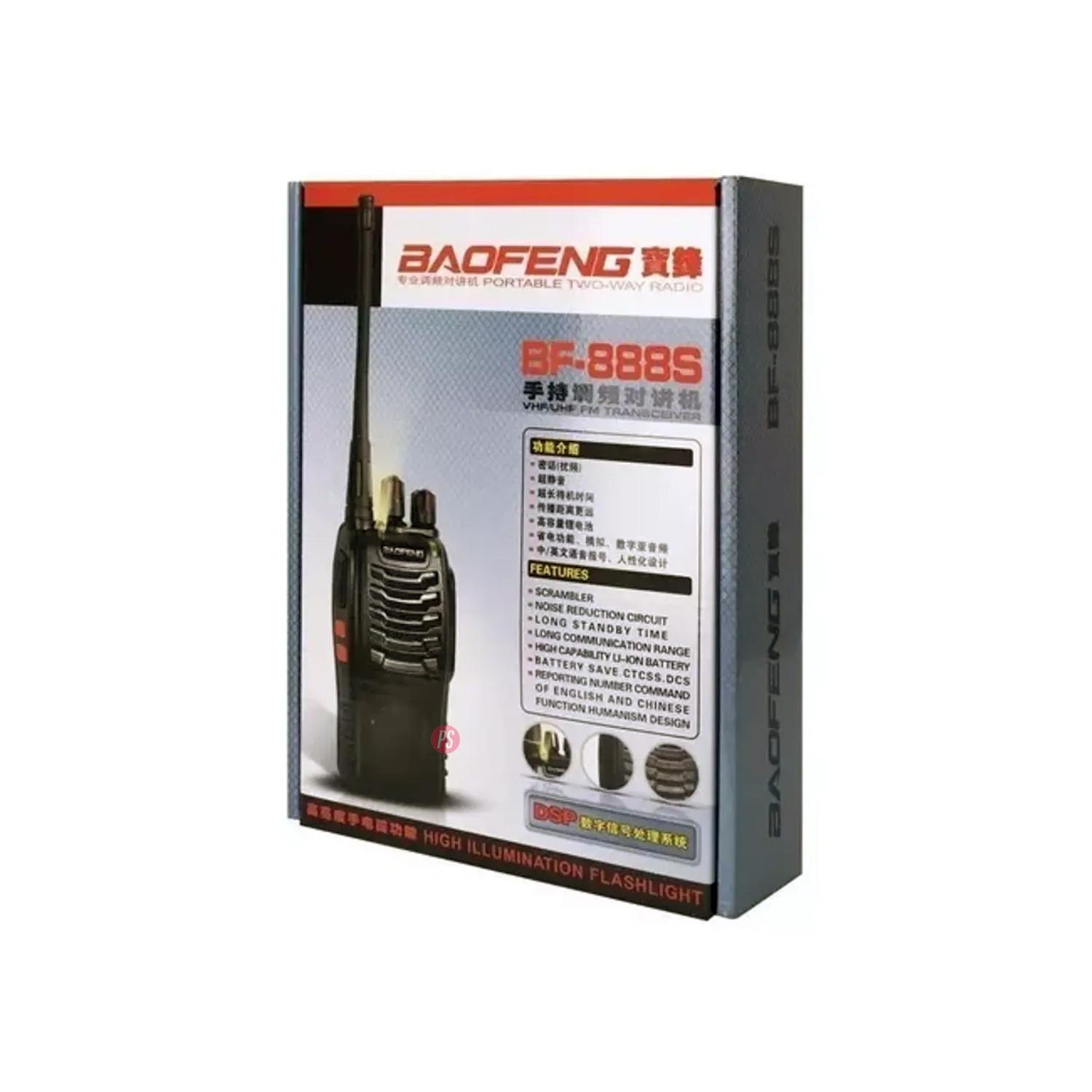 Pack 2 Radios Transmisor Walkie Tolkie Baofeng 888S - PS-5