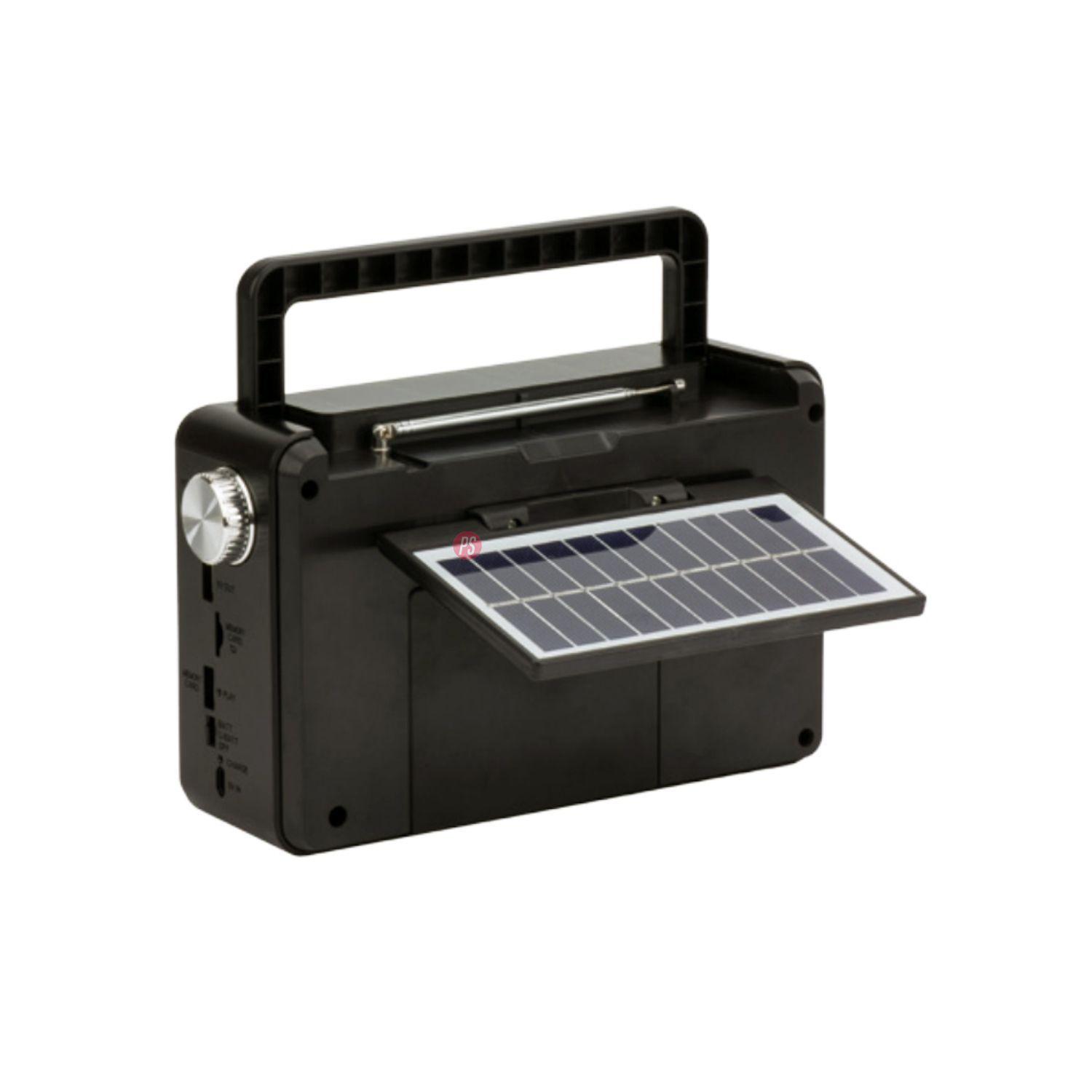 Radio AM/FM/SW Con Panel Solar, USB Y Linterna LED - PS-1