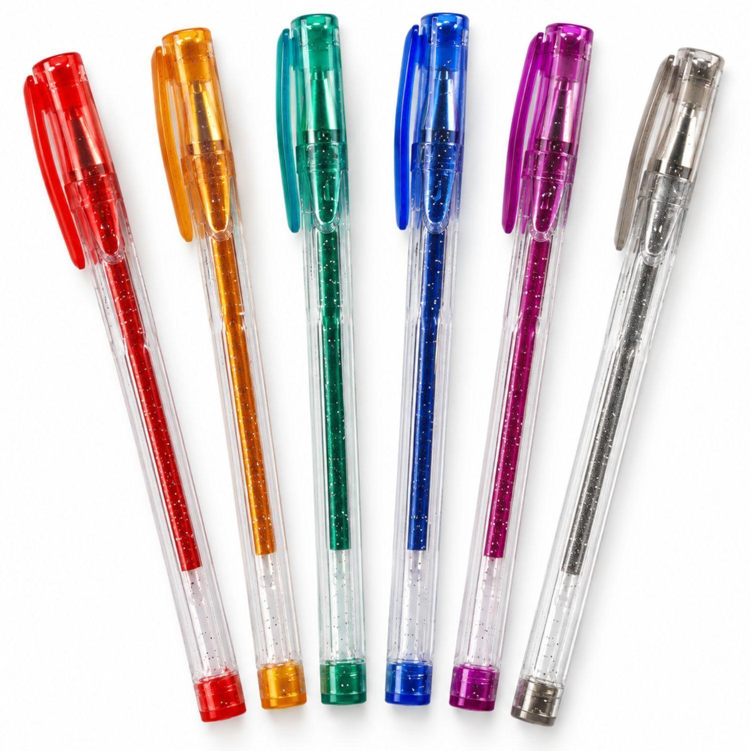 Boligrafos Gel Glitter Carioca 6 Colores Punta 1 Mm PS-0