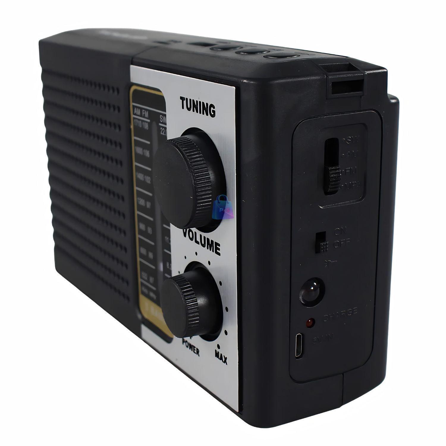 Radio Portatil AM FM SW USB TF Recargable PS-1