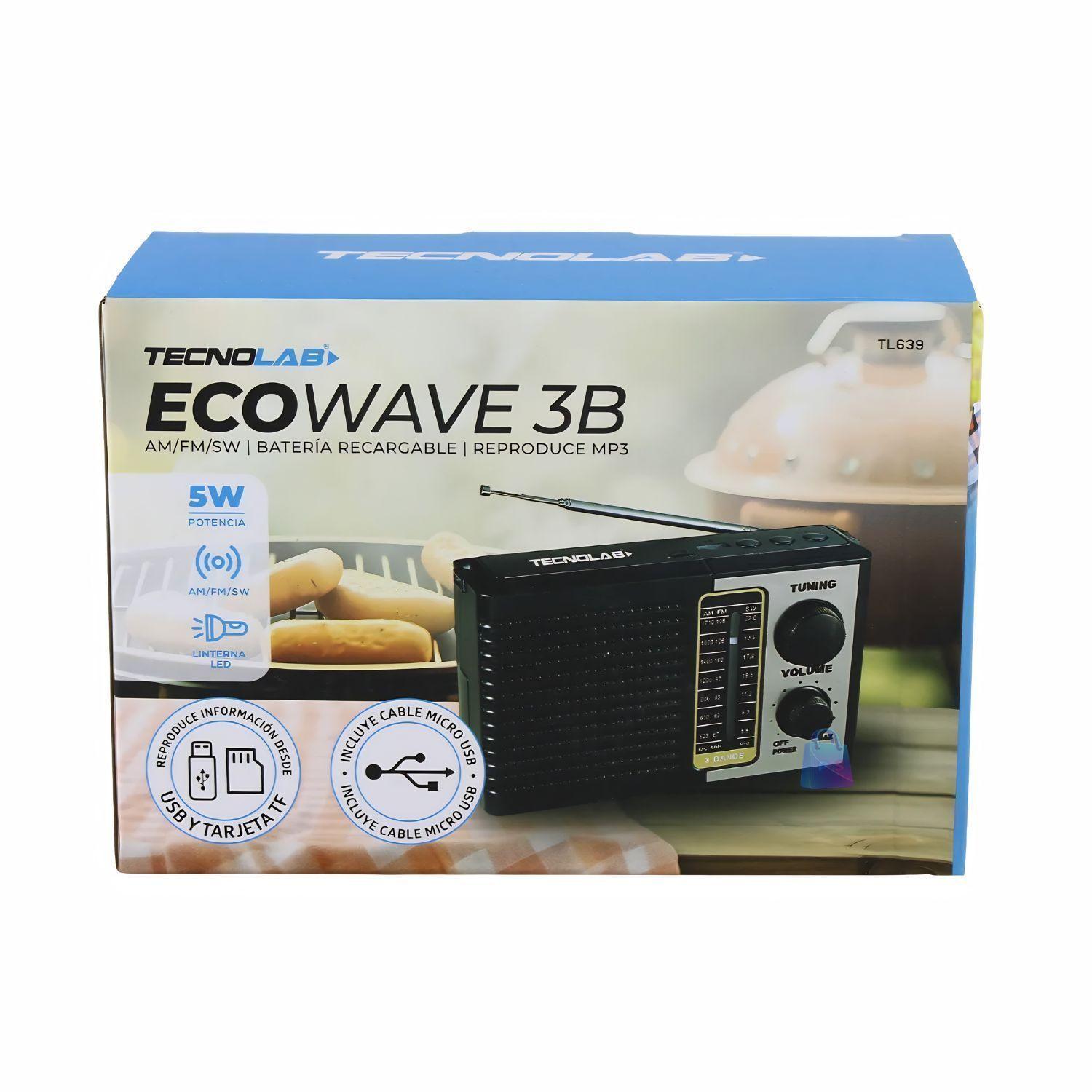 Radio Portatil AM FM SW USB TF Recargable PS-3