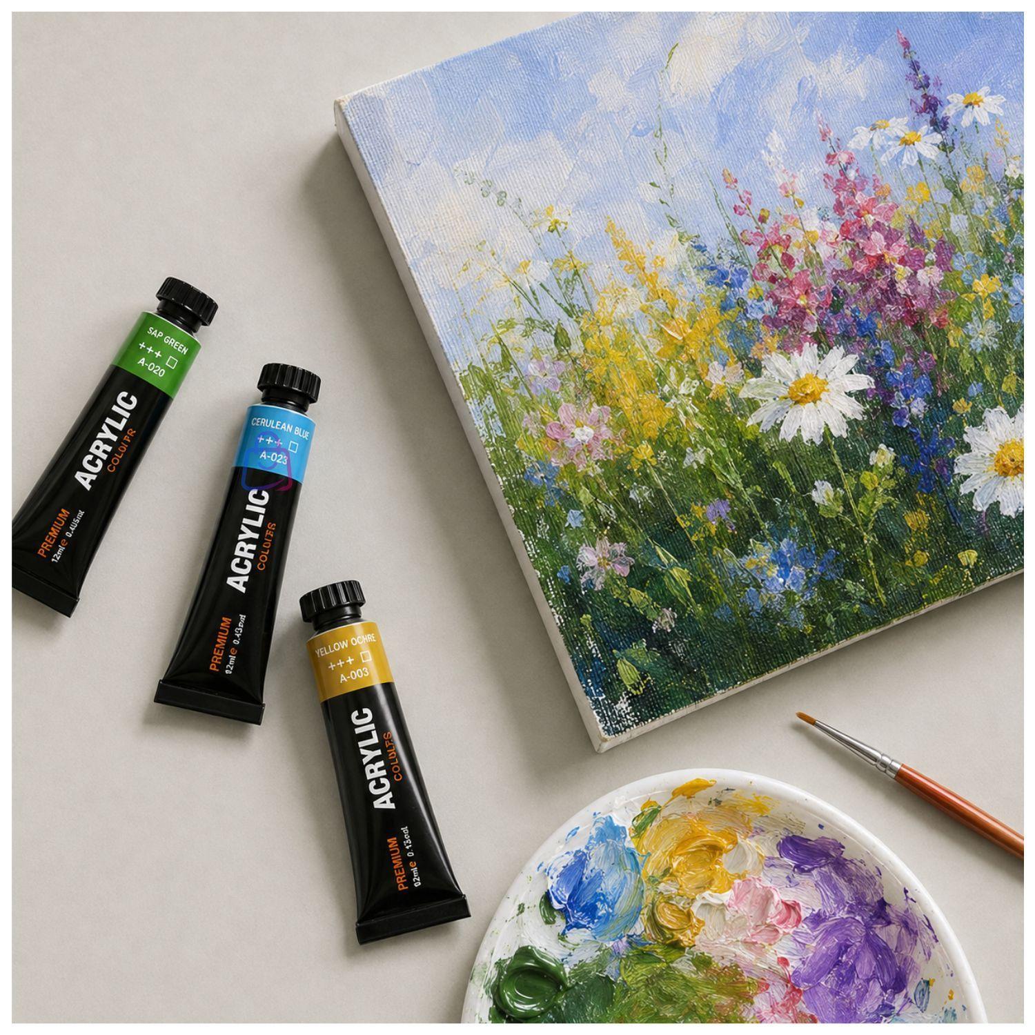 Set Pintura Acr lica 24 Colores 12ml Arte PS-1