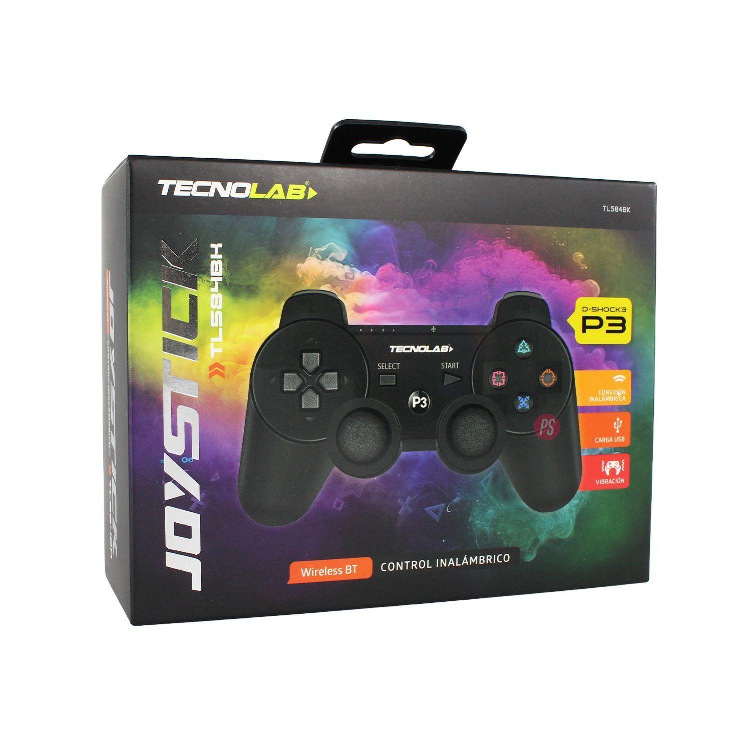 Joystick Compatible Ps3 Con Bluetooth Y Vibración Negro - Ps-3