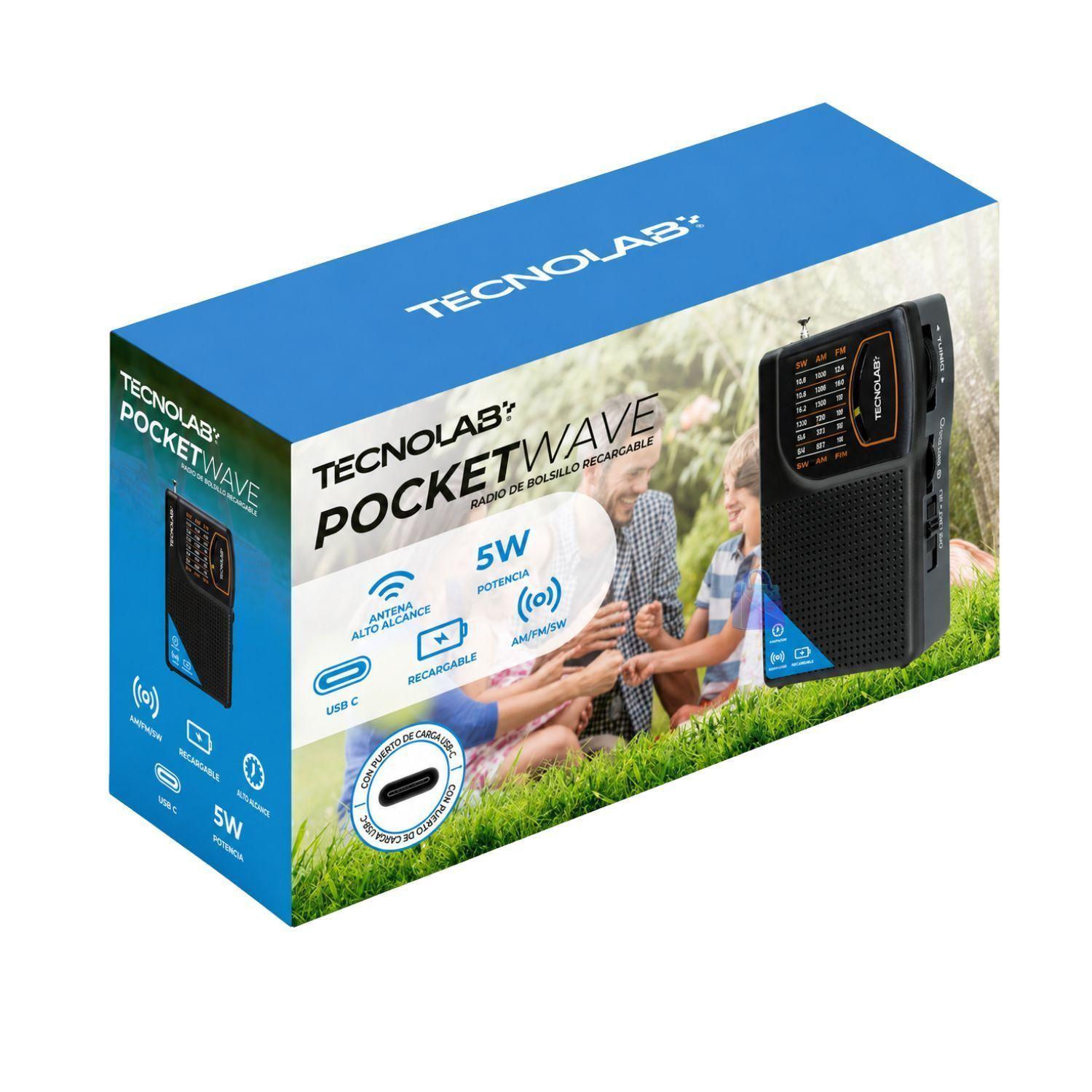 Radio Portatil FM Recargable USB C Mini de Bolsillo - PS-2