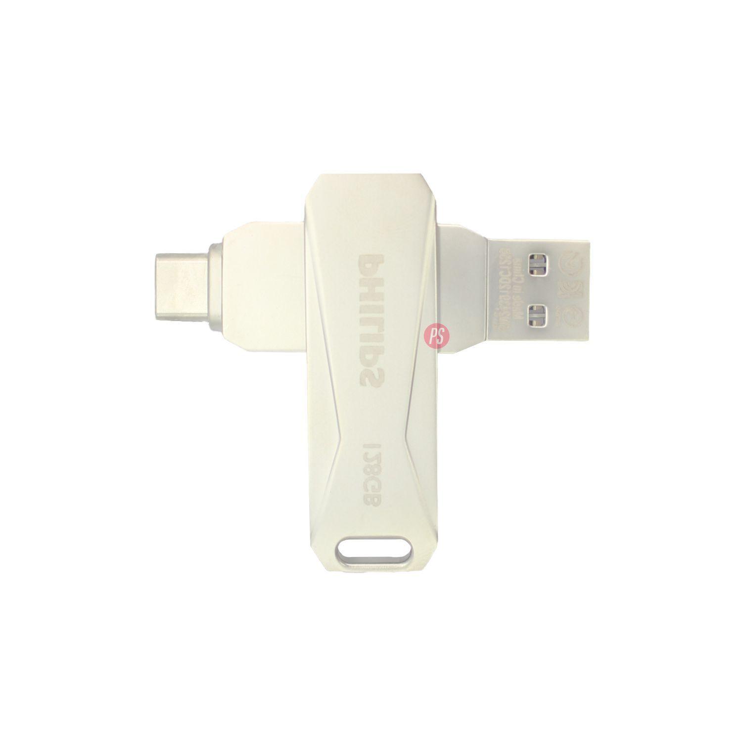 Pendrive Philips Snap 128GB USB 3.0 y Tipo C FM12DC125B - PS-2