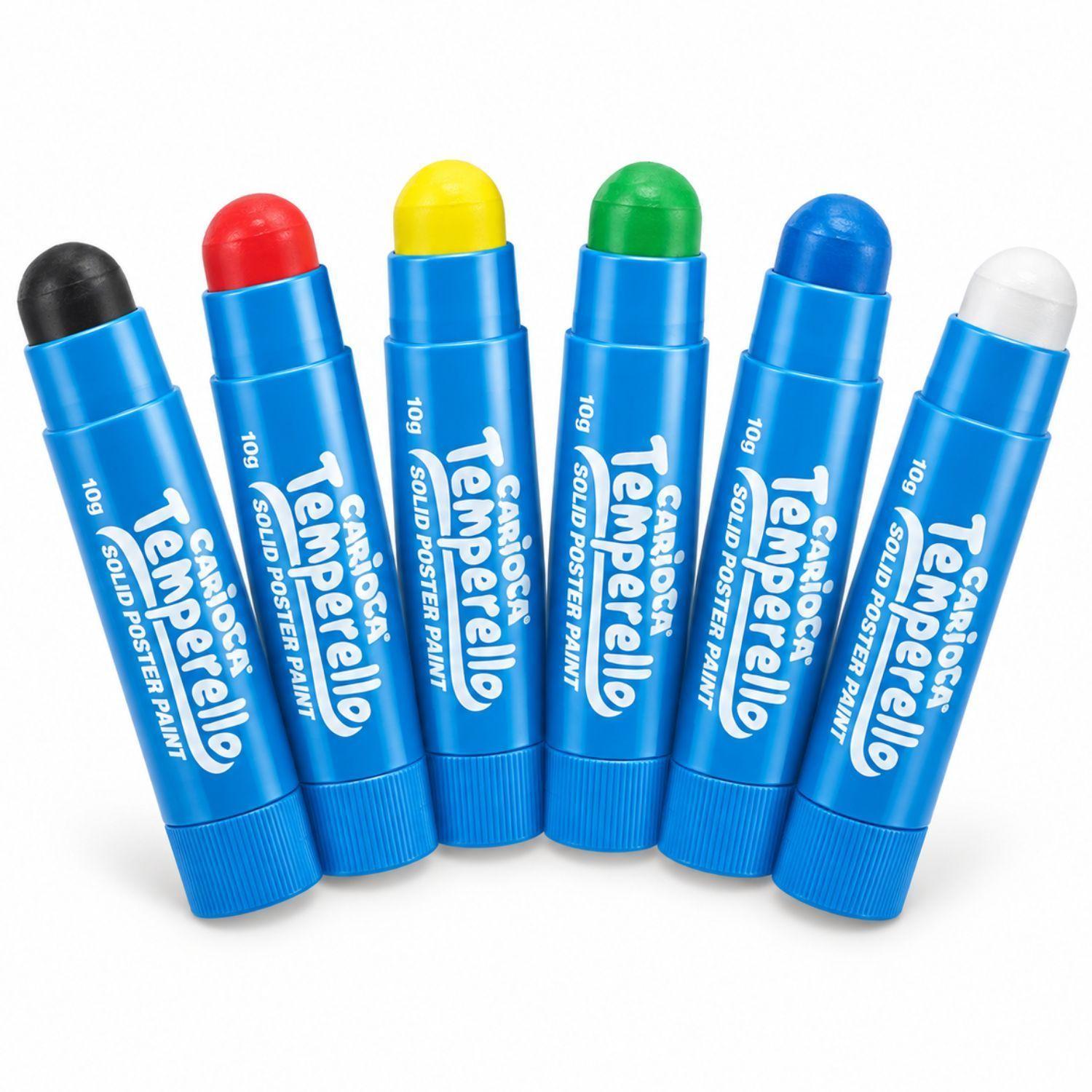Temperas Solidas Carioca Temperello 6 Colores Lavables PS-0