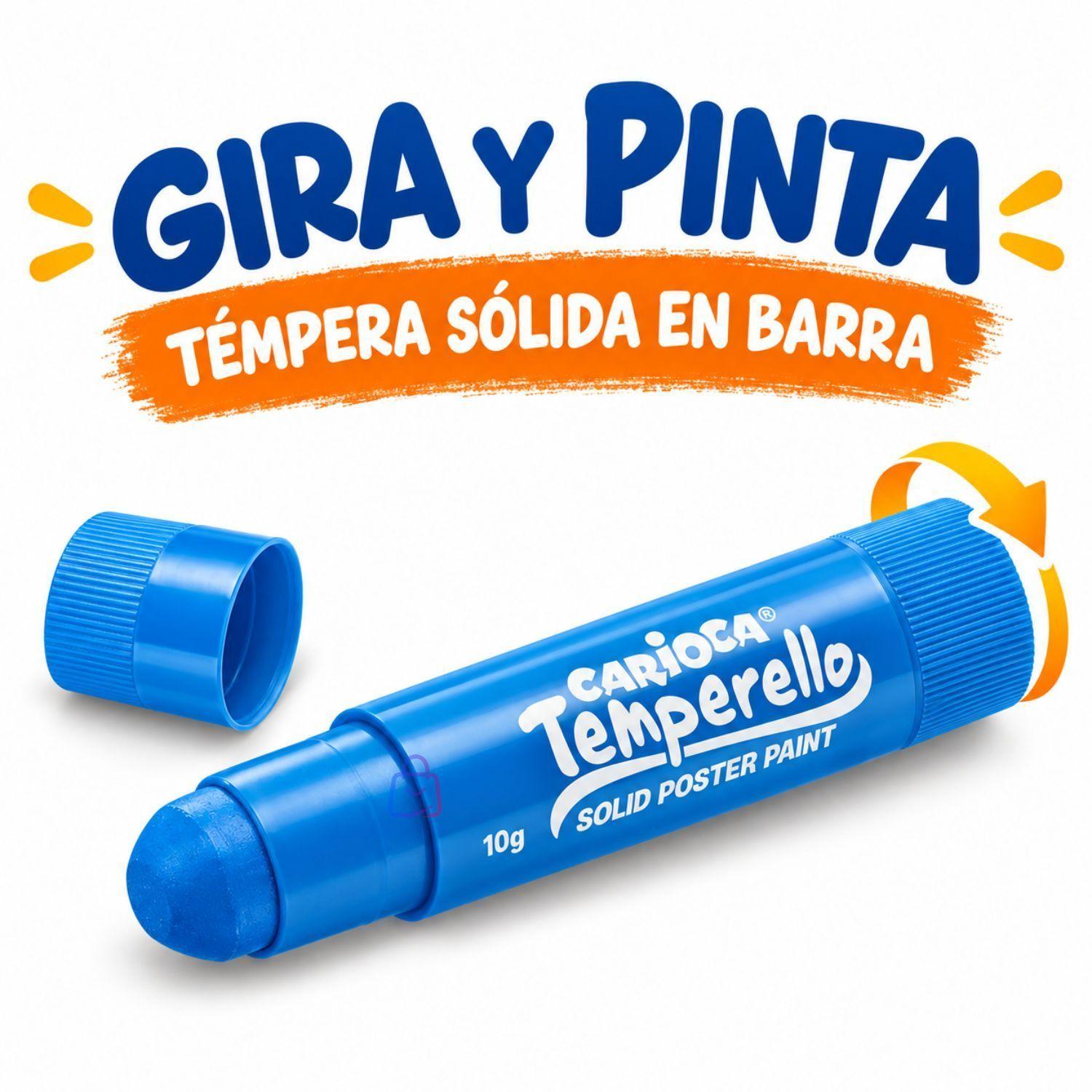 Temperas Solidas Carioca Temperello 6 Colores Lavables PS-1