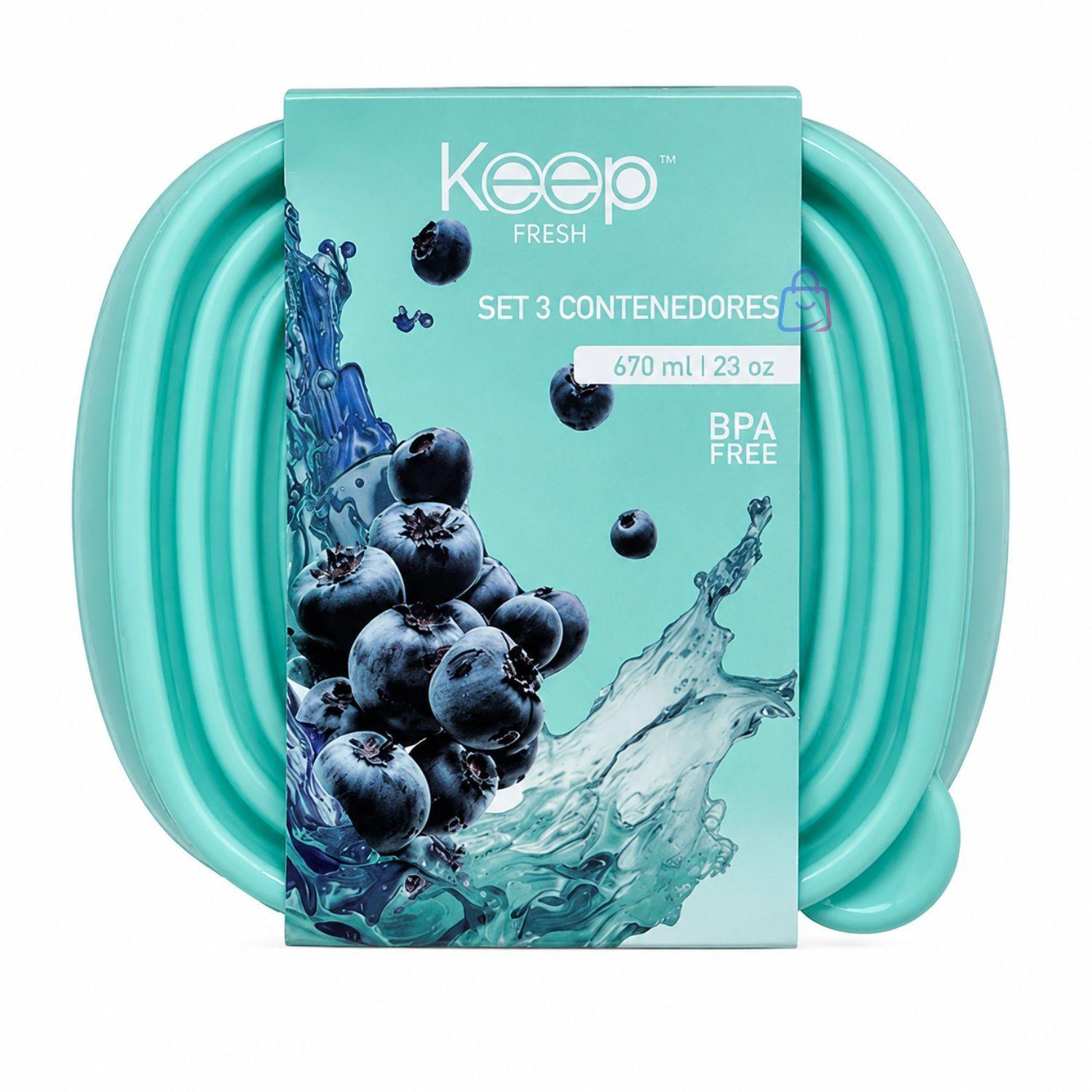 Set 3 Contenedores Hermeticos Keep 670ml BPA Free PS-1