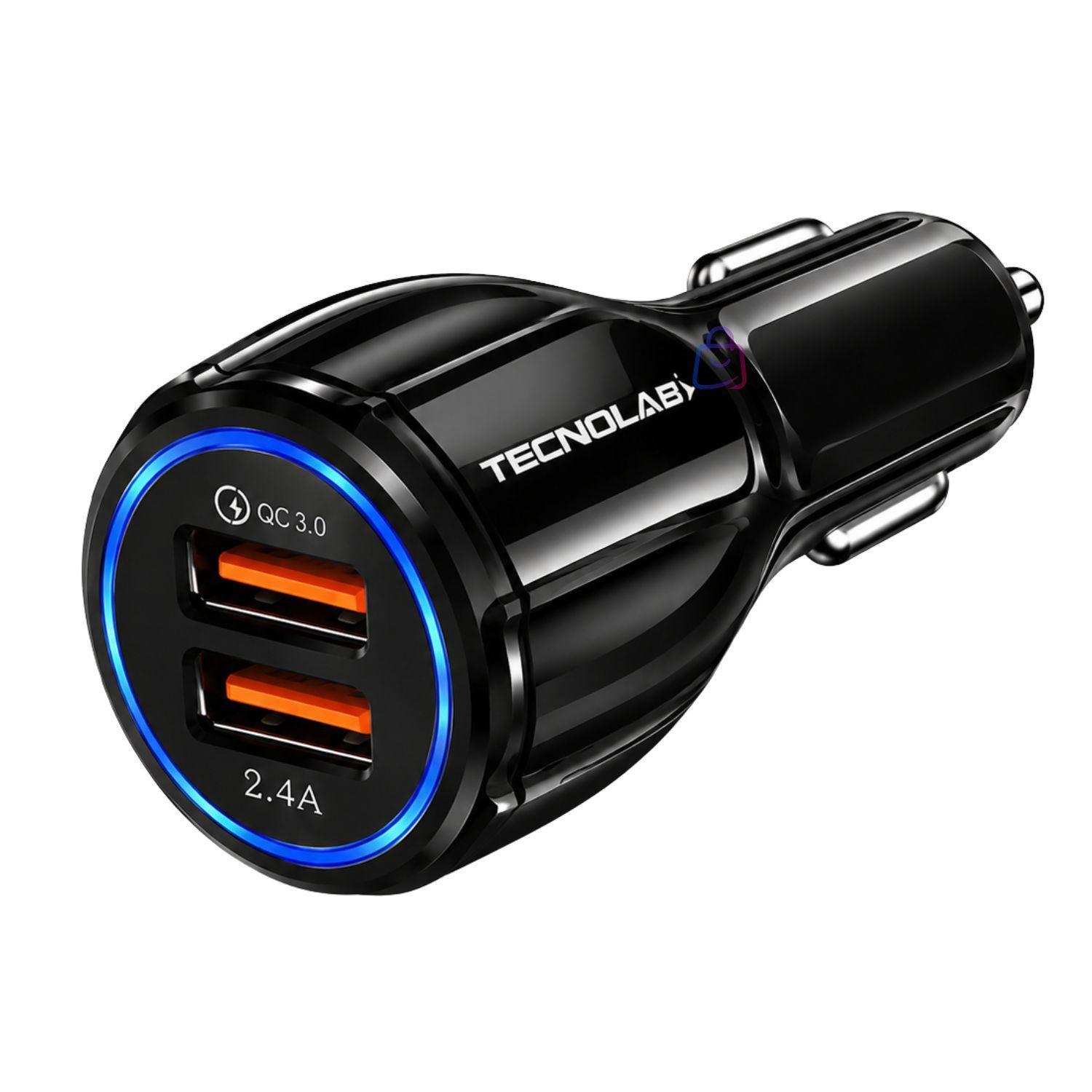 Cargador Auto 12V 24V QC 3 Doble USB 18W PS-2