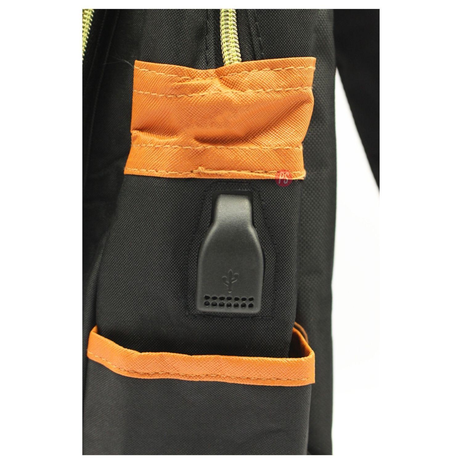 Mochila Negra Bolso Cruzado Viaje Outdoor Comoda PS-2