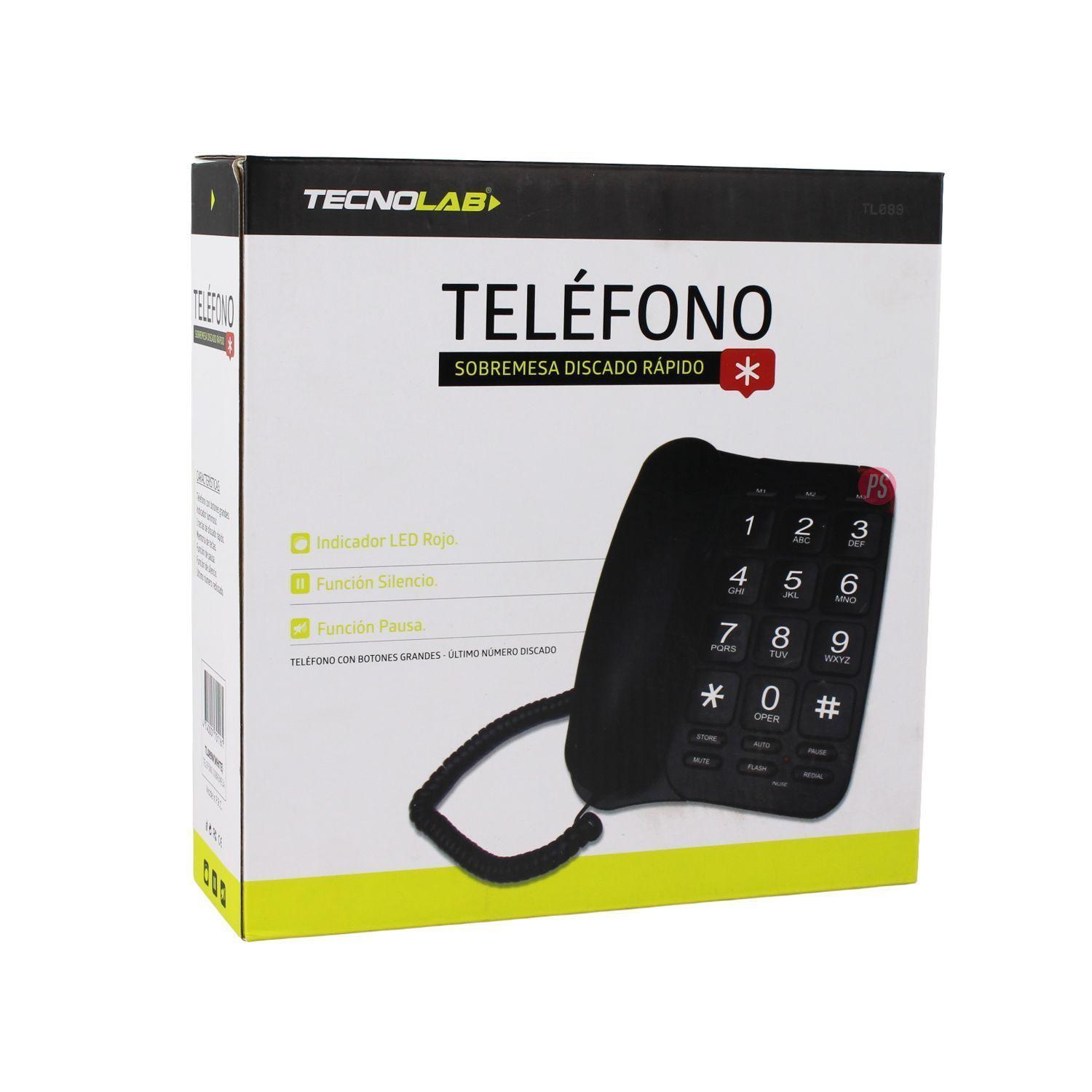 Teléfono Sobremesa 3 Teclas Rápidas con Memoria Blanco - PS-2