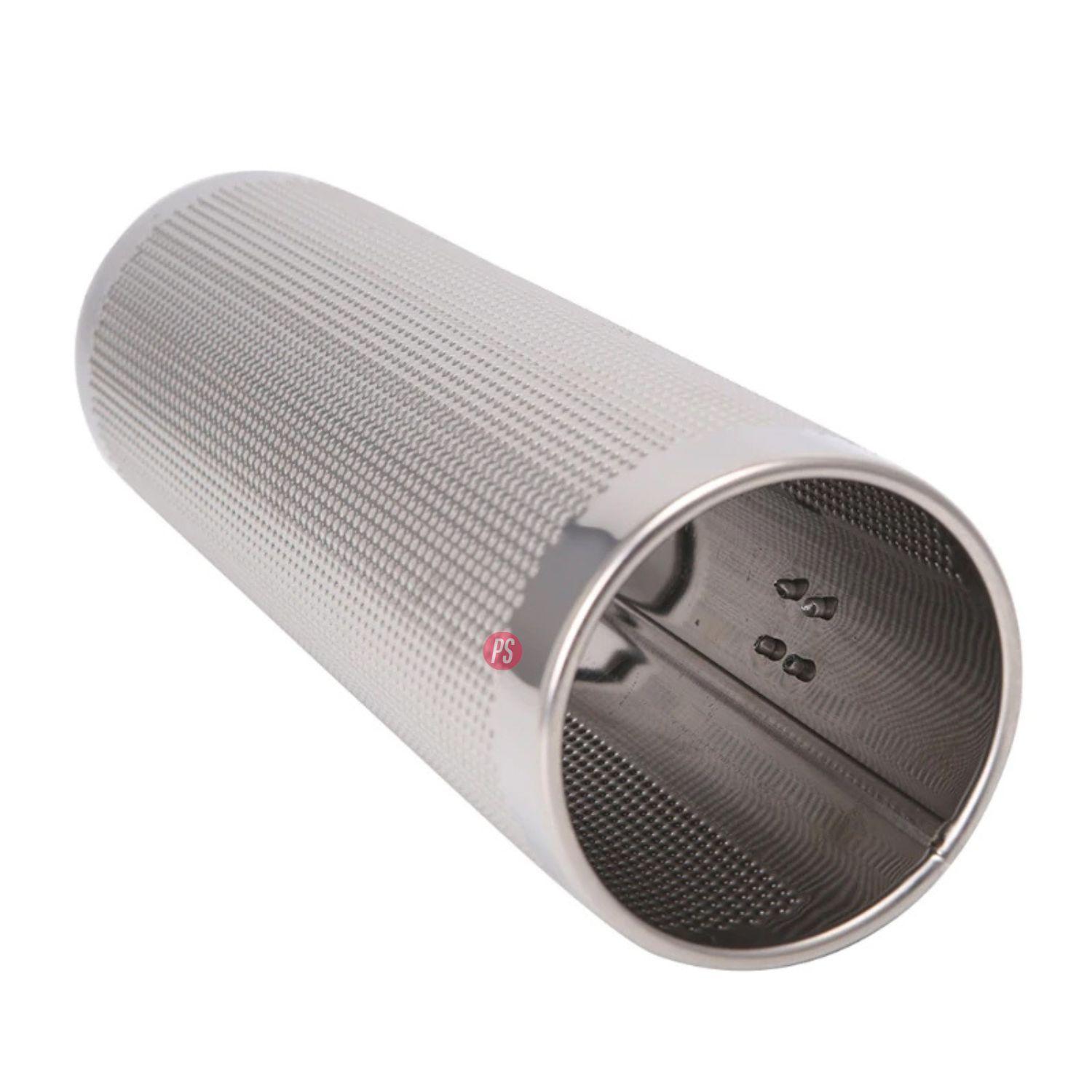 Guiro Metálico 12x4 Pulgadas Plateado Con Cepillo - PS-4