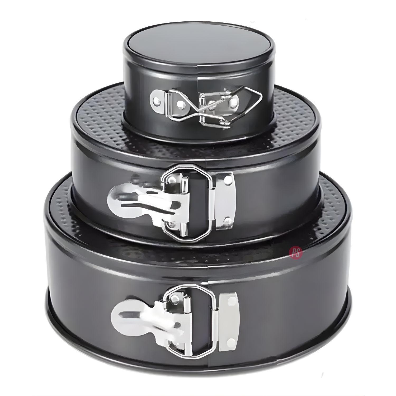 Set De 3 Moldes Redondos Para Hornear Antiadherente - Ps-2