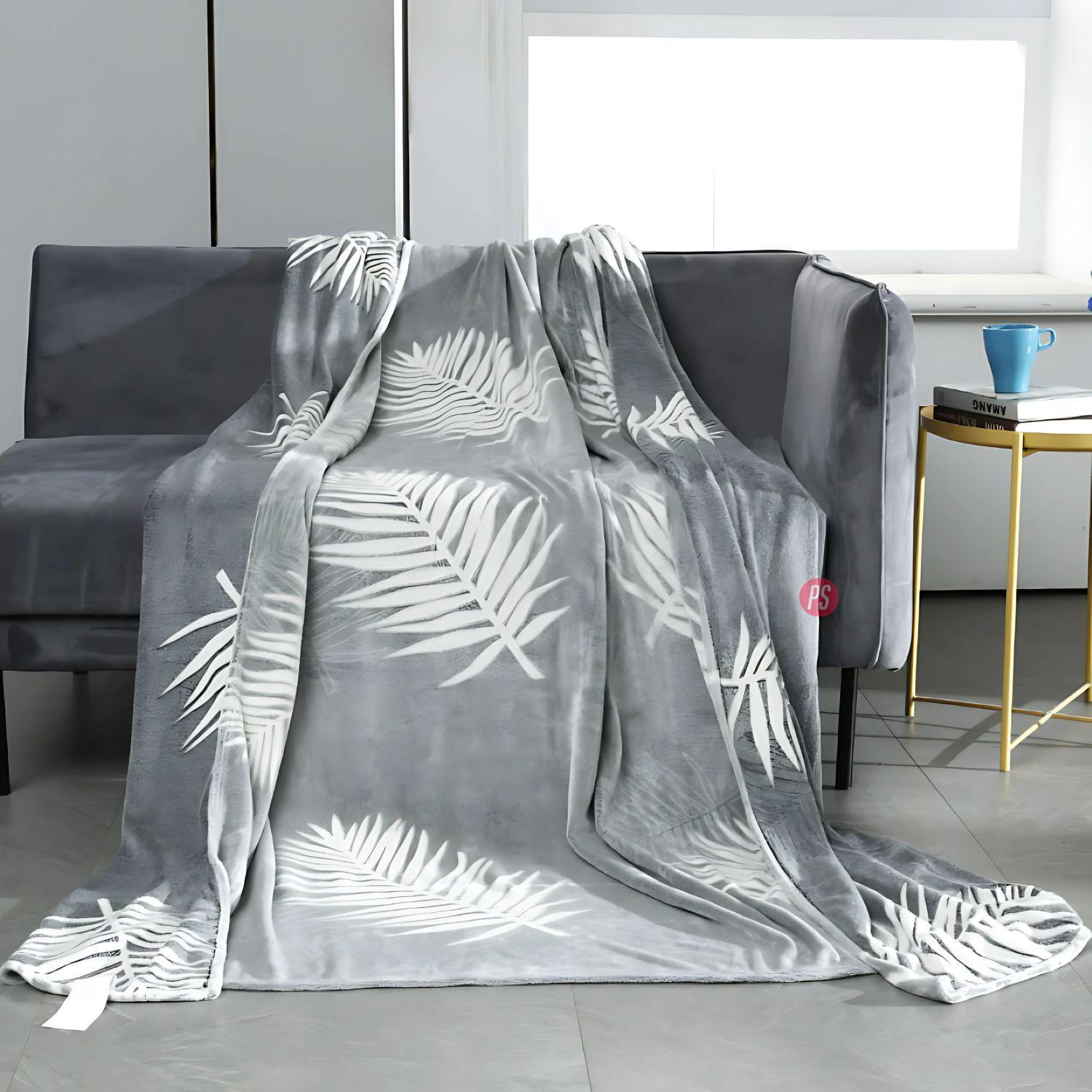 Frazada Flannel Mali 2 Plazas Tonos Grises Doral - PS-2