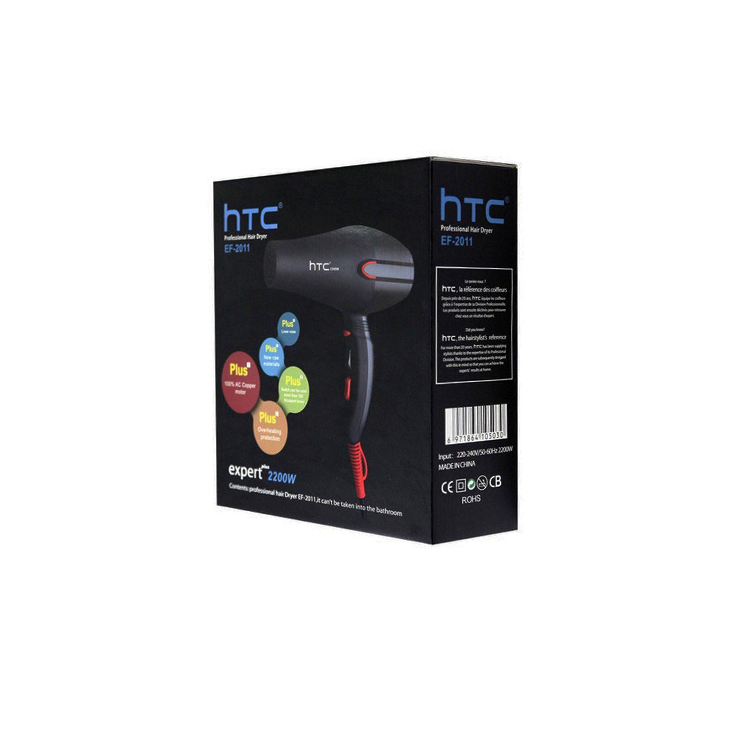 Secador De Cabello Htc Profesional 2200w Negro - Ps-3