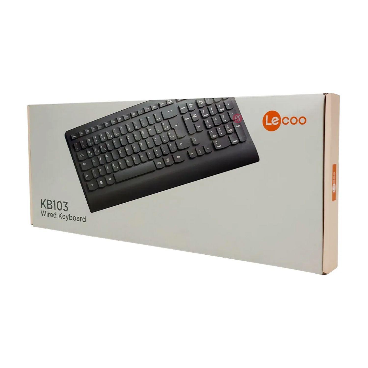 Teclado Pc Usb Español Lenovo Lecoo KB103 - PS-3
