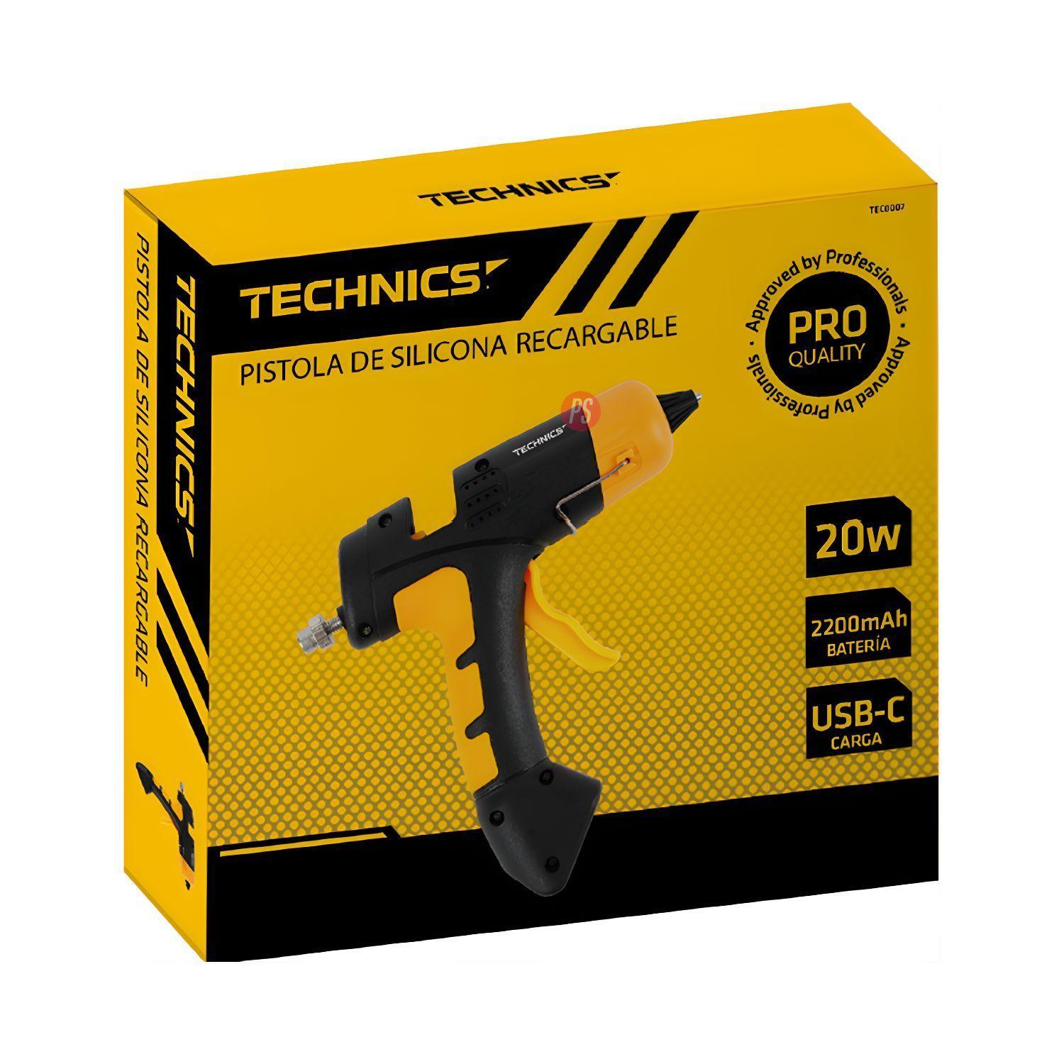 Pistola Silicona Technics Recargable 20W USB C PS-2