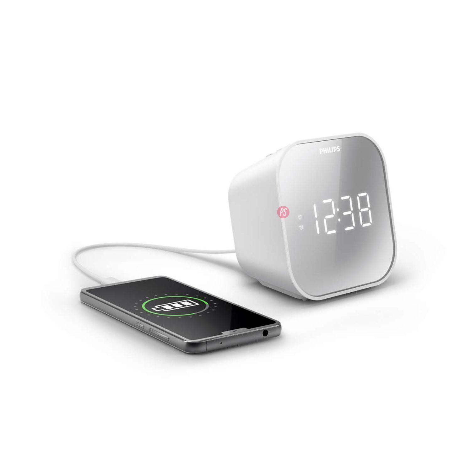 Radio Reloj Philips Carga USB Y Alarma Dual 4000 Series - PS-2