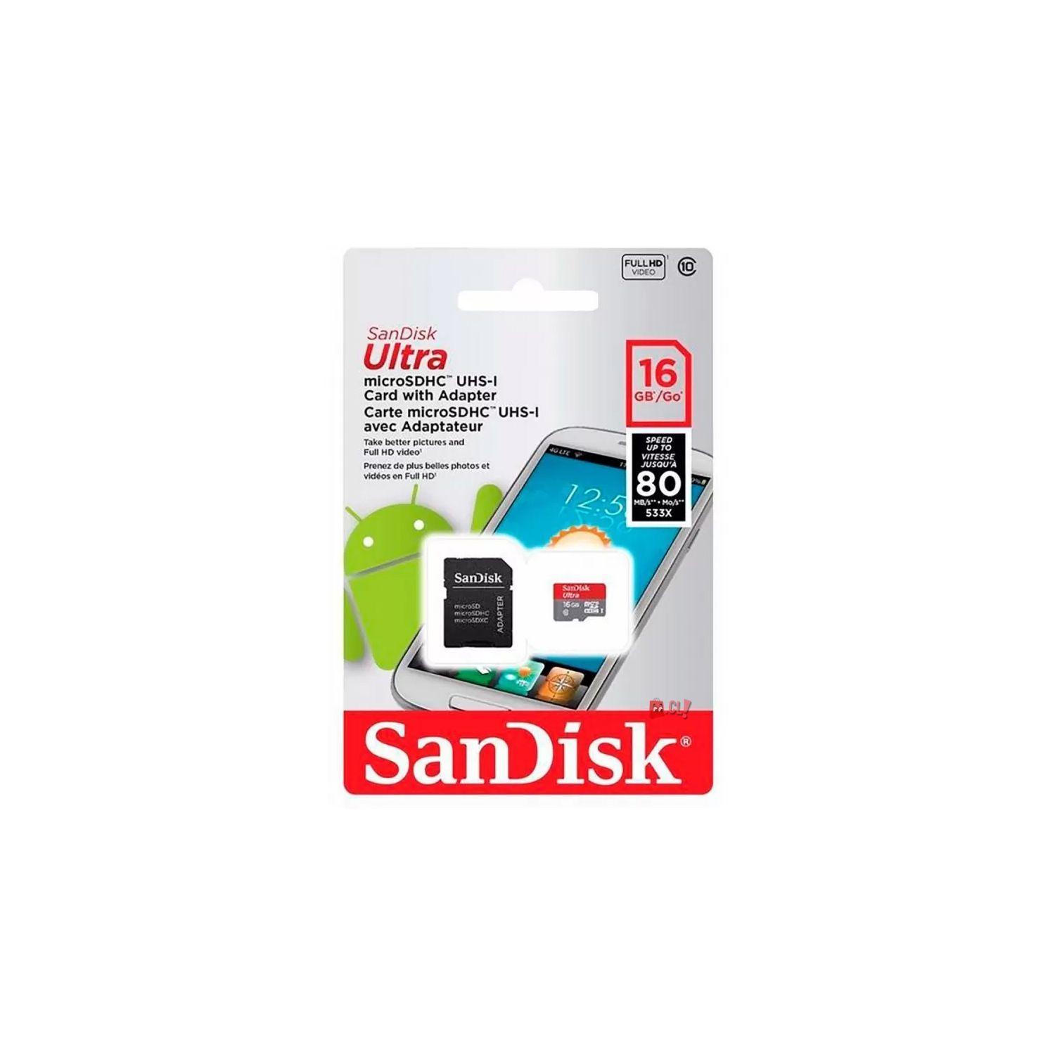 Tarjeta De Memoria Microsdxc Sandisk 16gb (80mb/s) - PuntoStore-2