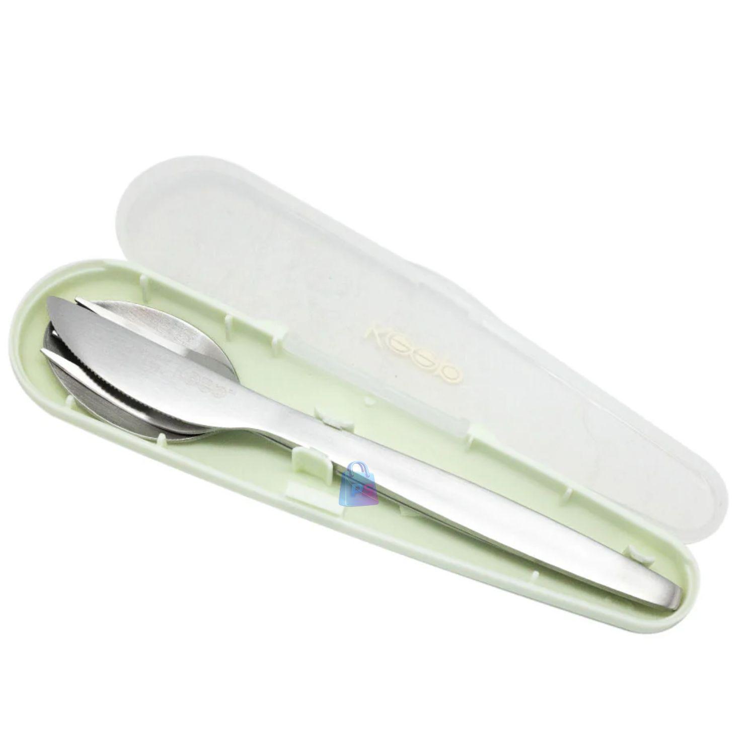 Hermético Keep 650ml Acero + Cubiertos On The Go - PS-4