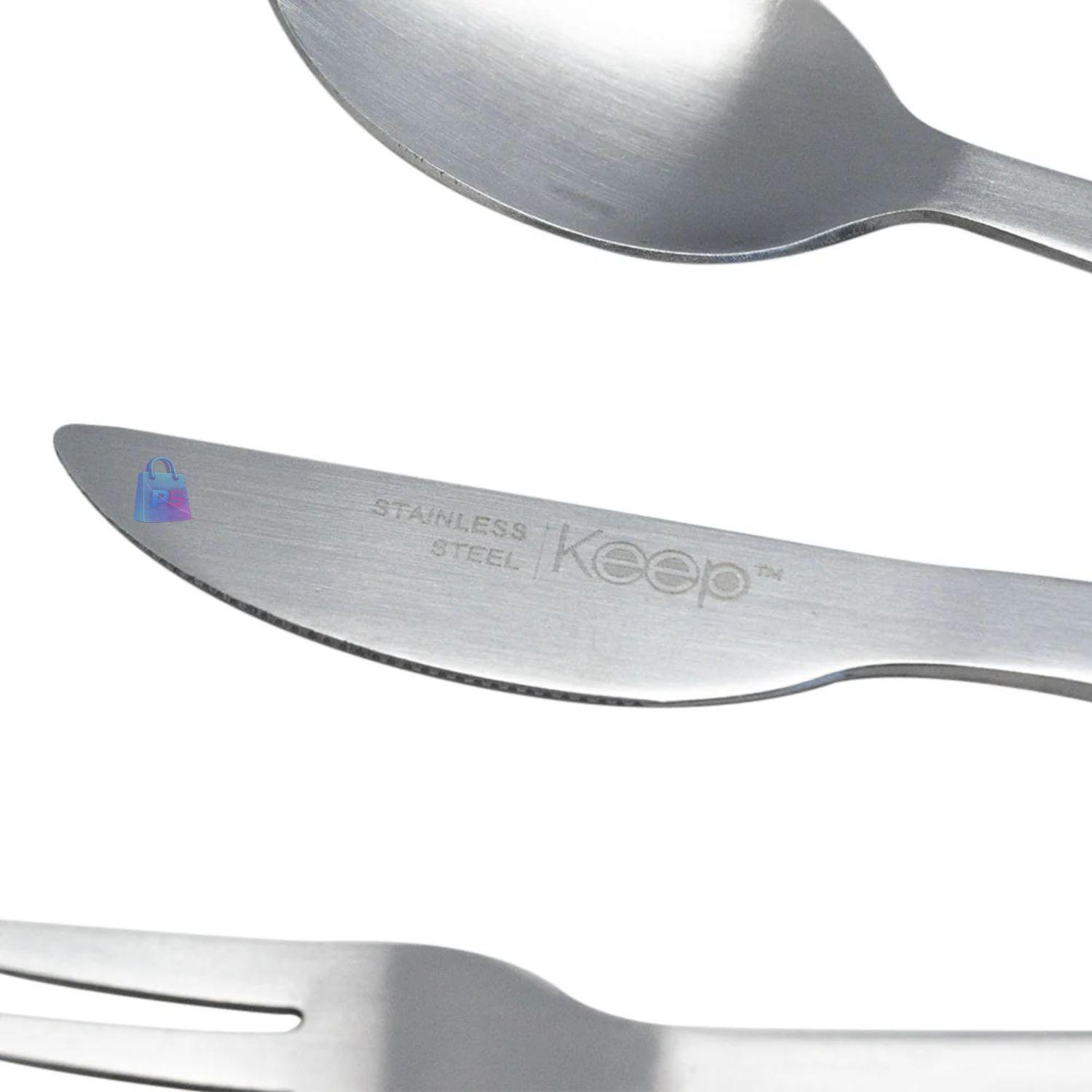 Hermético Keep 650ml Acero + Cubiertos On The Go - PS-6