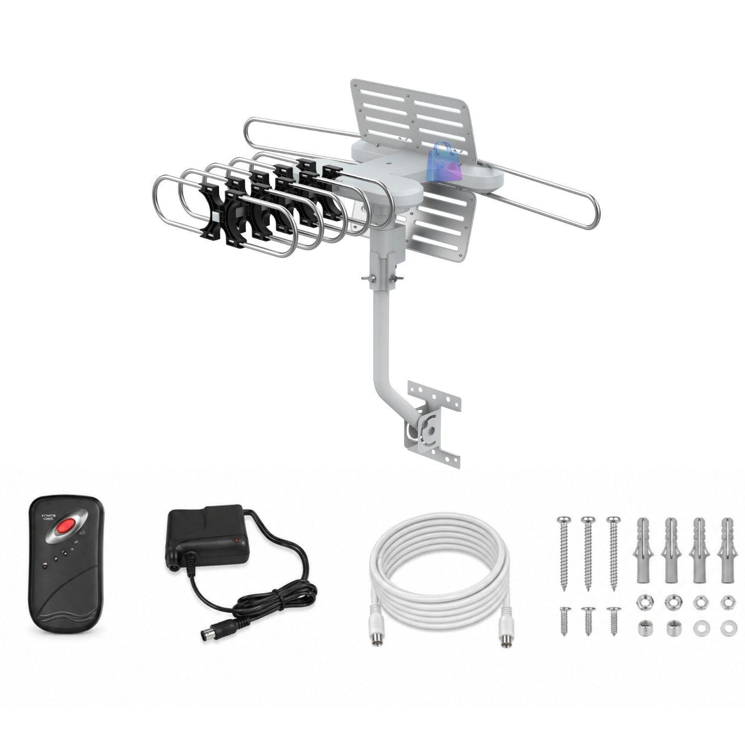 Antena TV Con Motor 360 Grados VHF UHF HD con Control PS-2