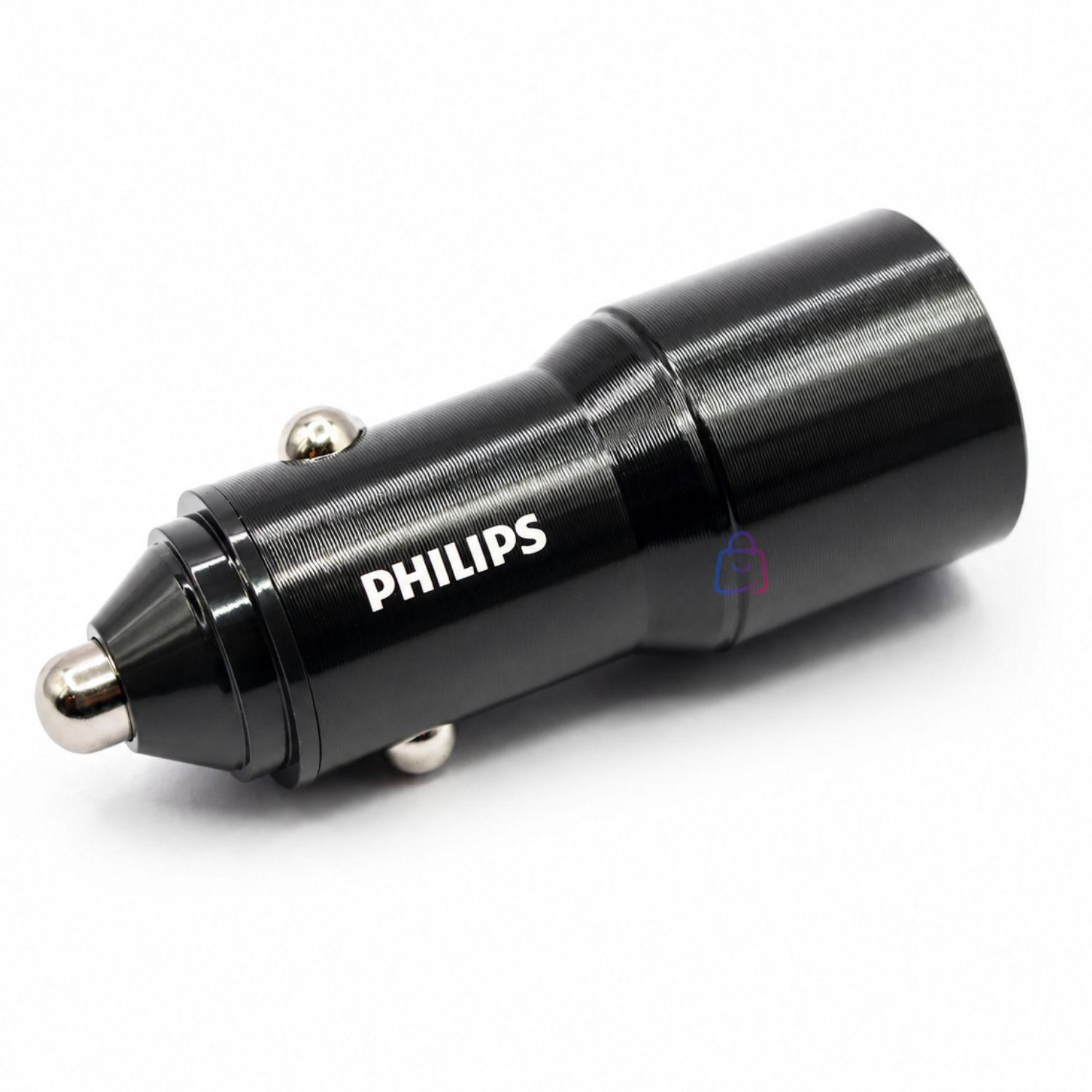 Cargador Auto Philips 12V Doble USB 12W PS-2