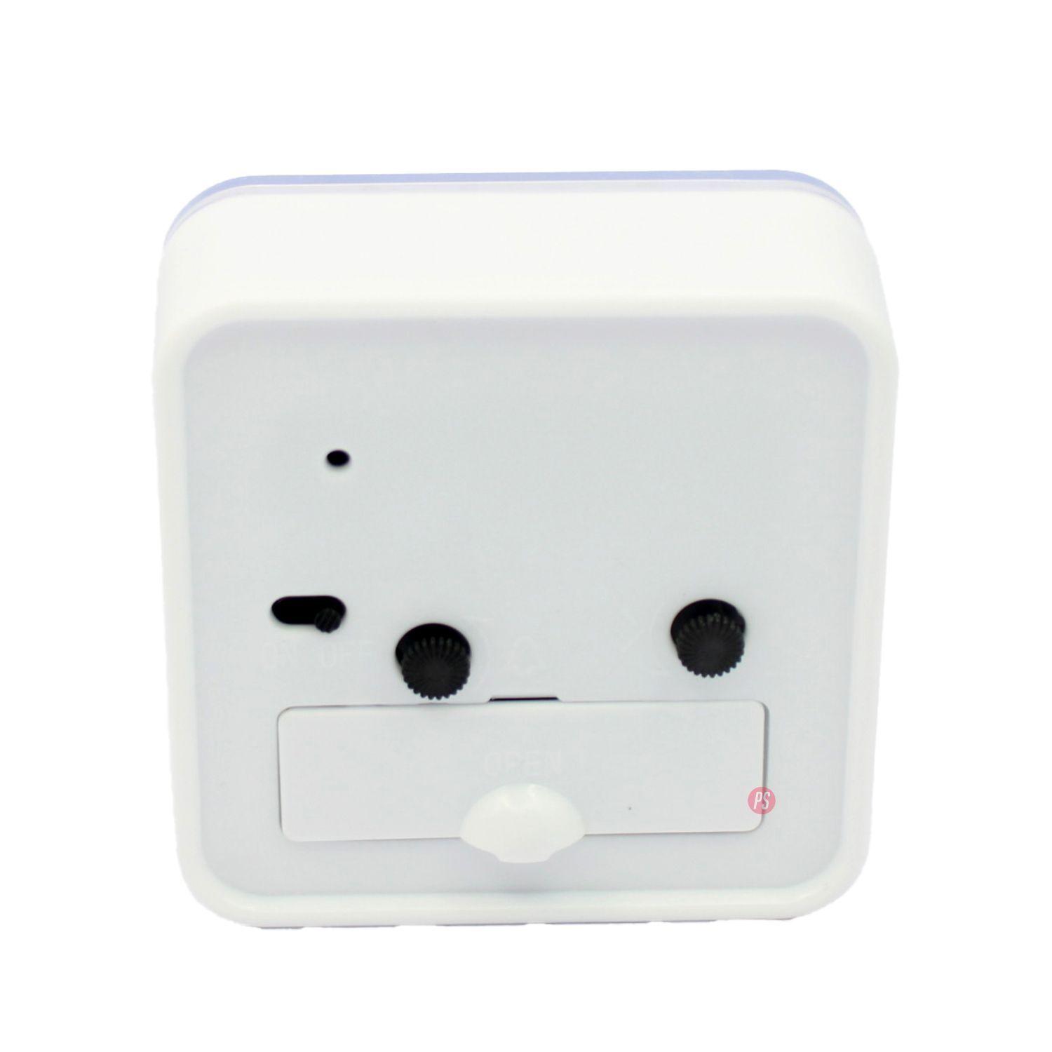 Reloj Despertador Cuadrado Ideal para Escritorio Blanco - PS-1