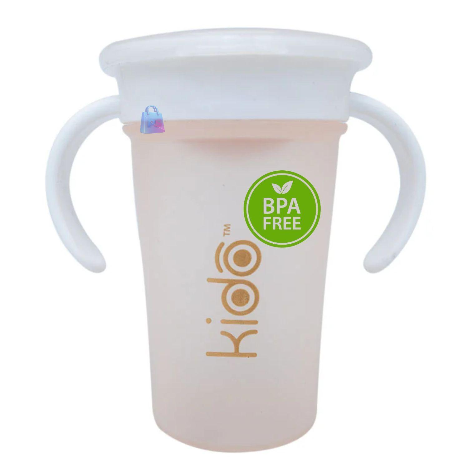 Vaso 360 Antiderrame Kido 280ml con Asas Bebé Colores - PS-3