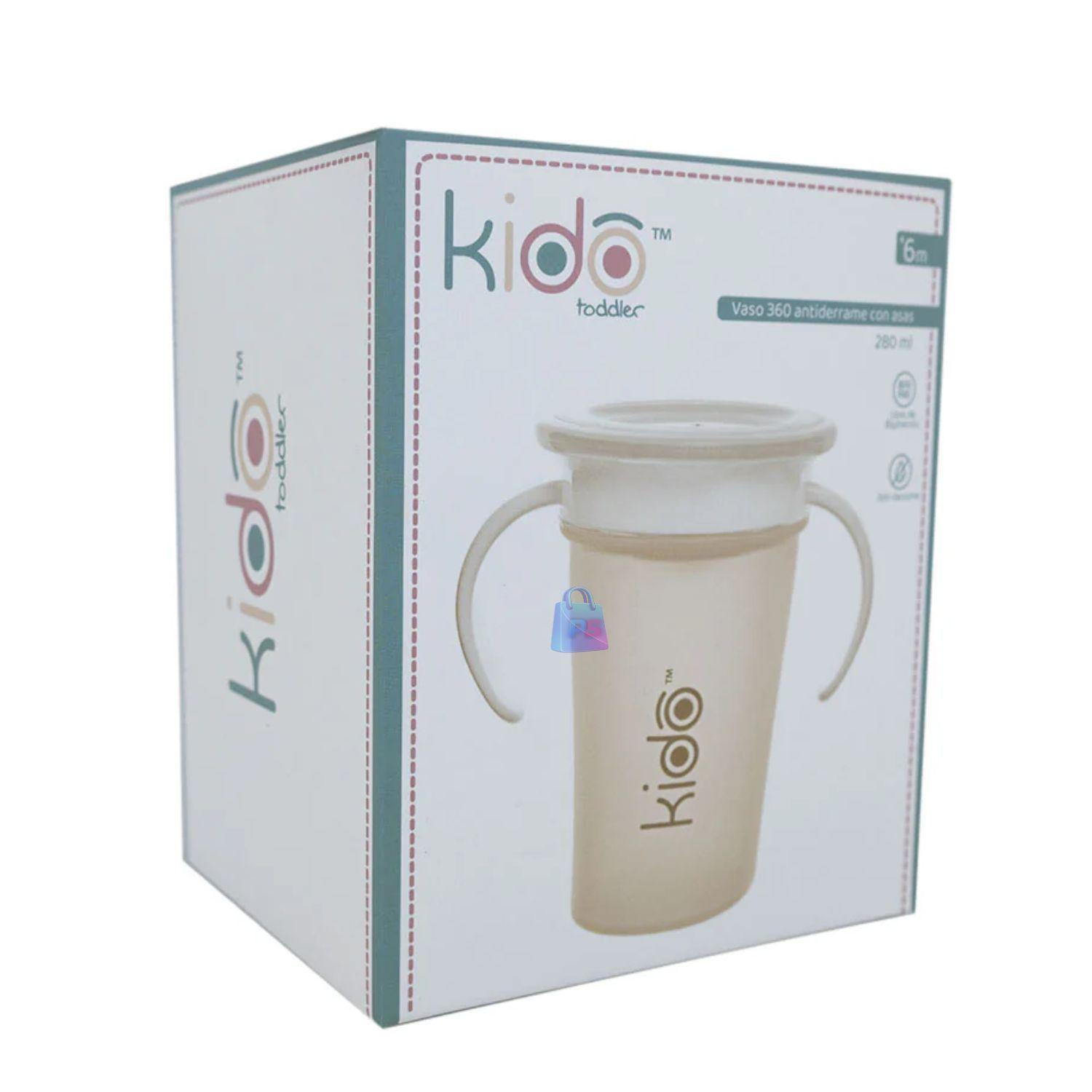 Vaso 360 Antiderrame Kido 280ml con Asas Bebé Colores - PS-4