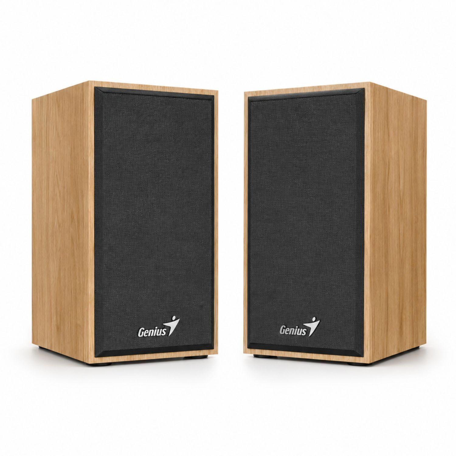 Parlantes Genius USB de Madera 6W para PC y Notebook PS-0