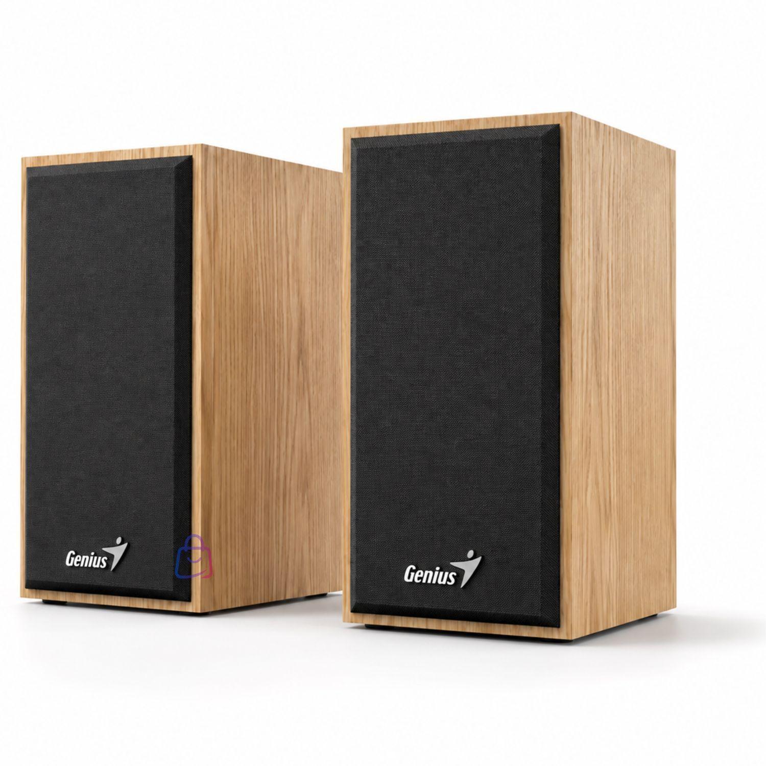 Parlantes Genius USB de Madera 6W para PC y Notebook PS-1
