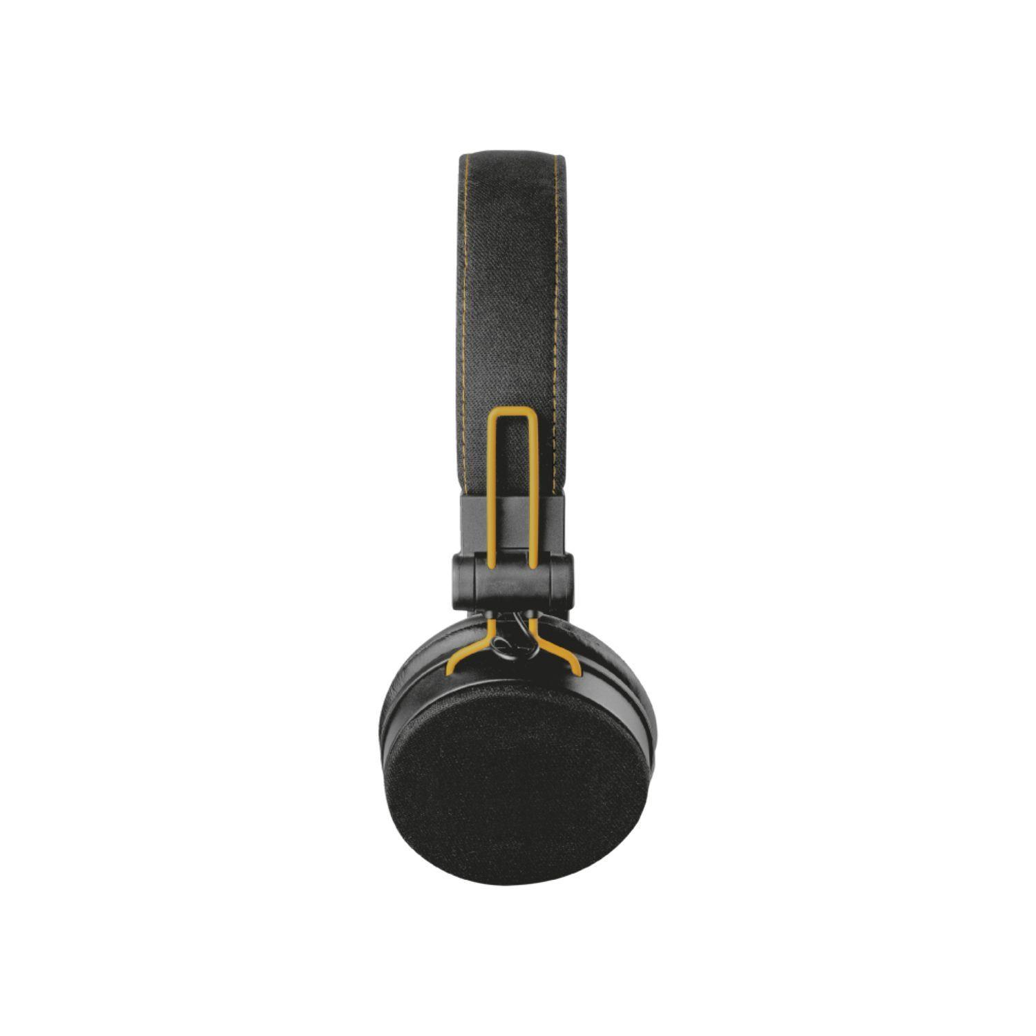 Audífonos Diseño Urbano 3.5mm Fyber Negro Con Naranjo - PuntoStore-2