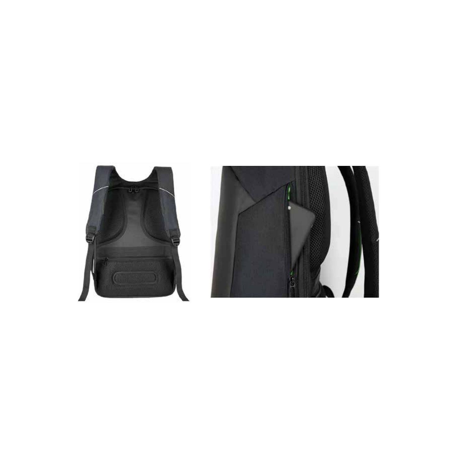 Mochila Antirrobo Impermeable Con Usb Color Negro - PuntoStore-2