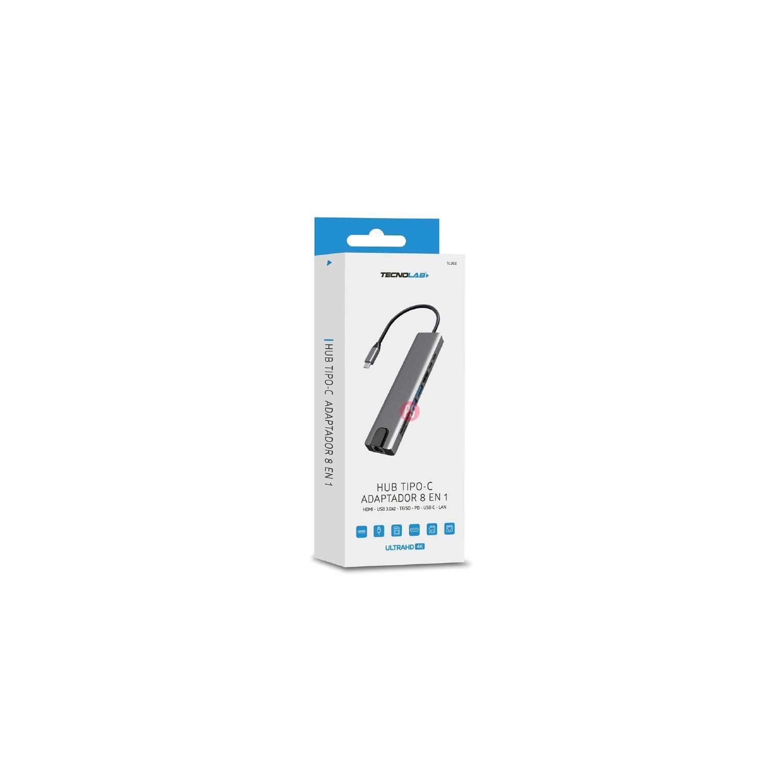 Hub Conector Tipo C 8 En 1 - PS-2