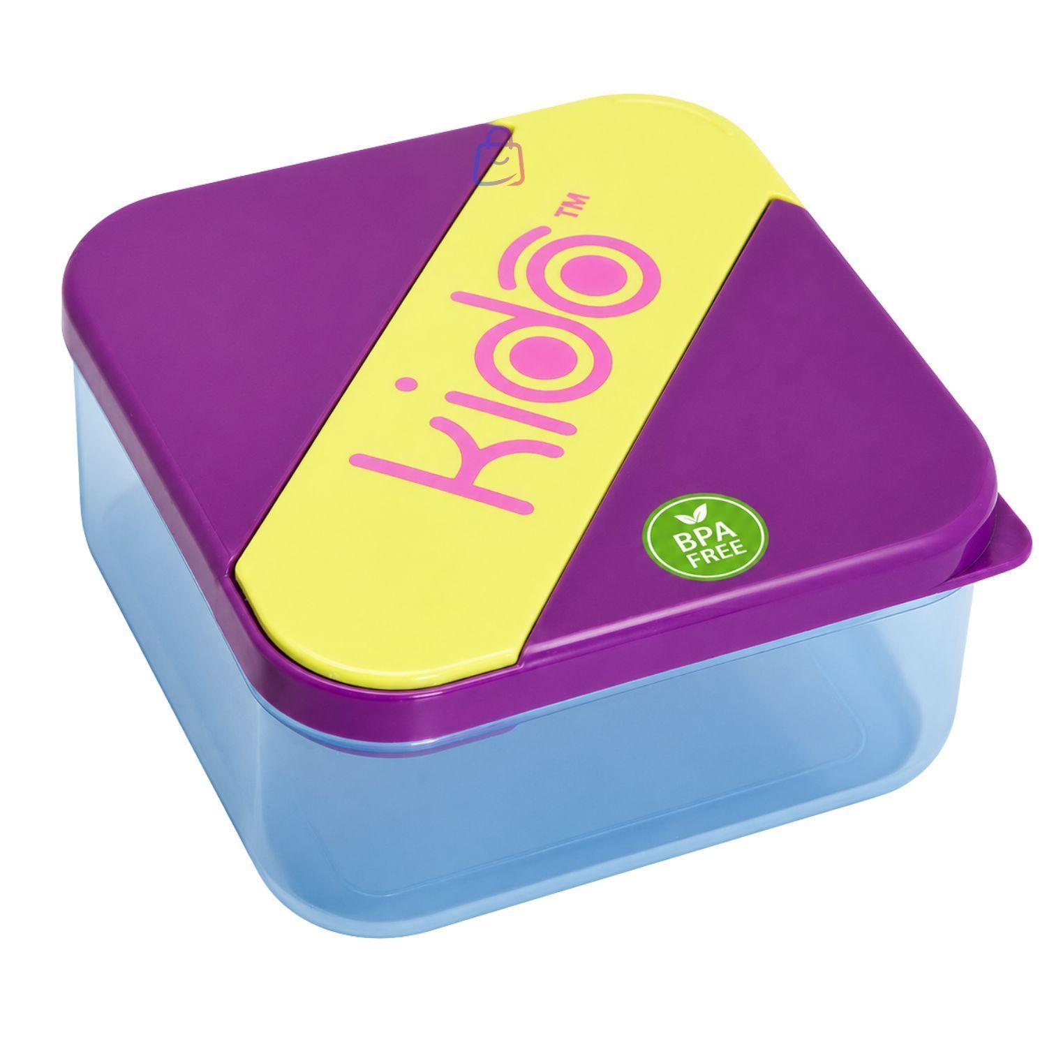 Hermetico Kido con Cubiertos Libre de BPA Morado PS-2