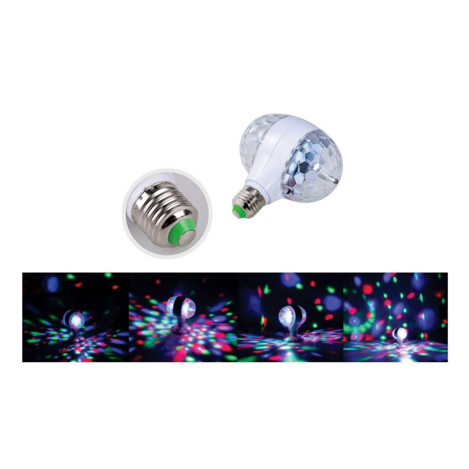 Luz Ampolleta Fiesta Giratoria Doble Color Rgb - PuntoStore-1