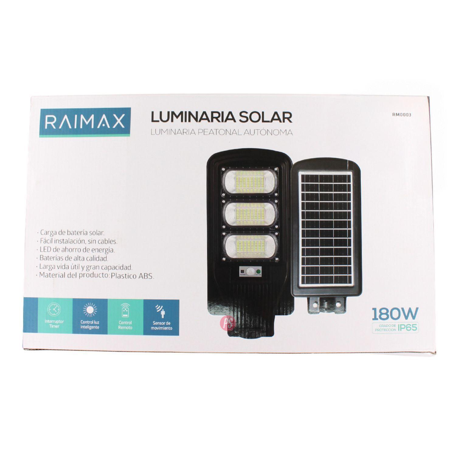 Foco Solar 180W LED IP65 con Control y Sensor Raimax - PS-3