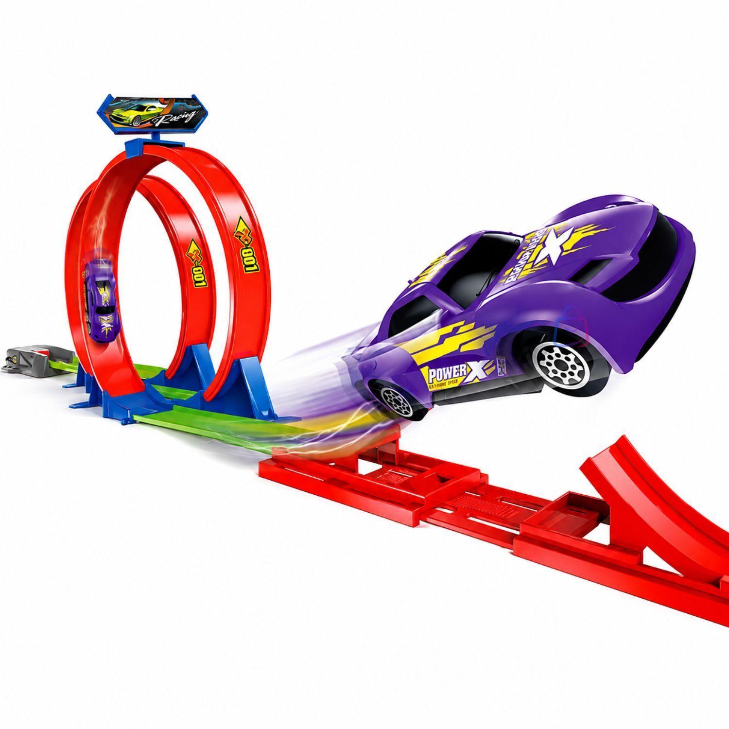 Pista Autos Lanzador 2 Giros 360 Incluye Veh culo PS-3