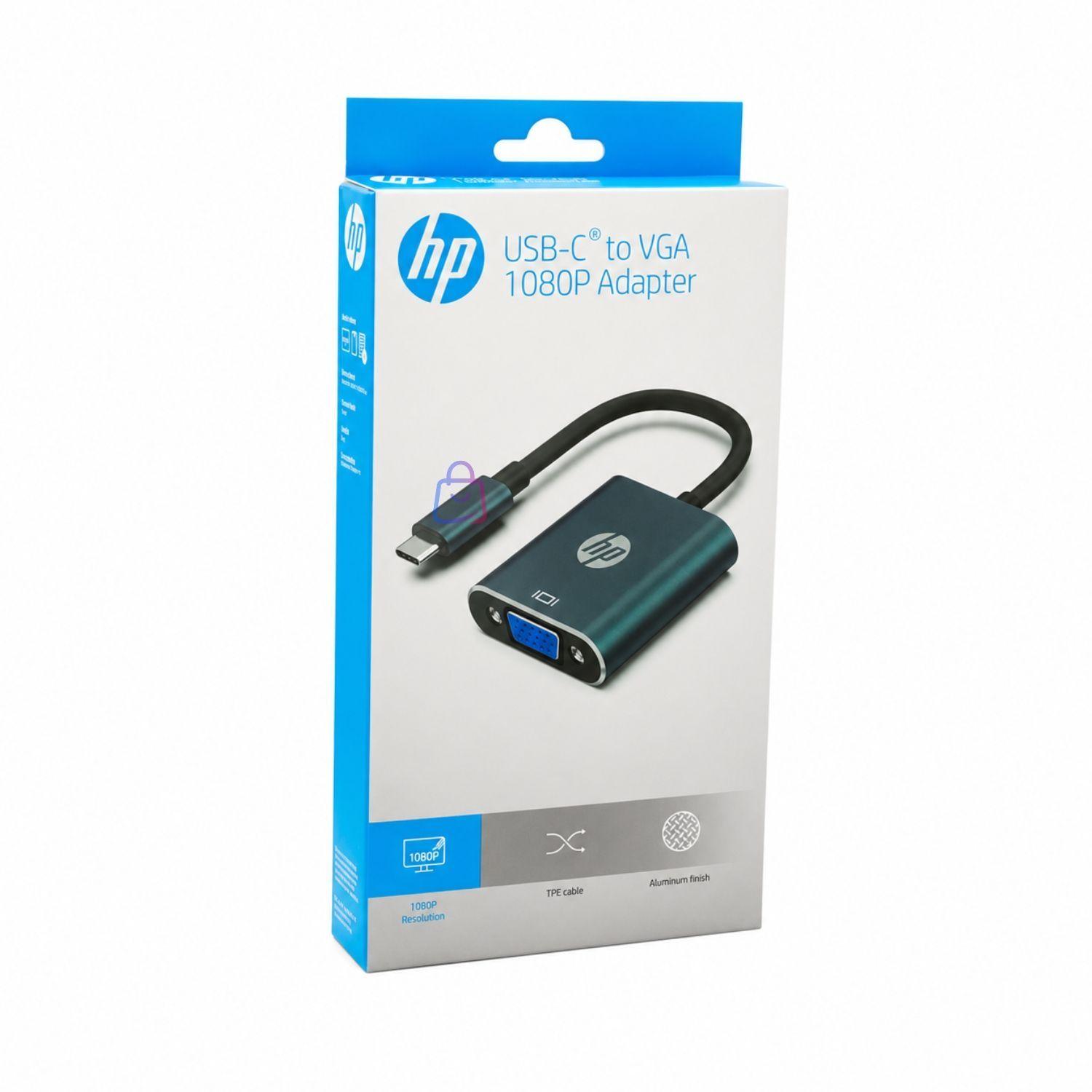 Convertidor HP USB C a VGA 1080p 60Hz Aluminio PS-3