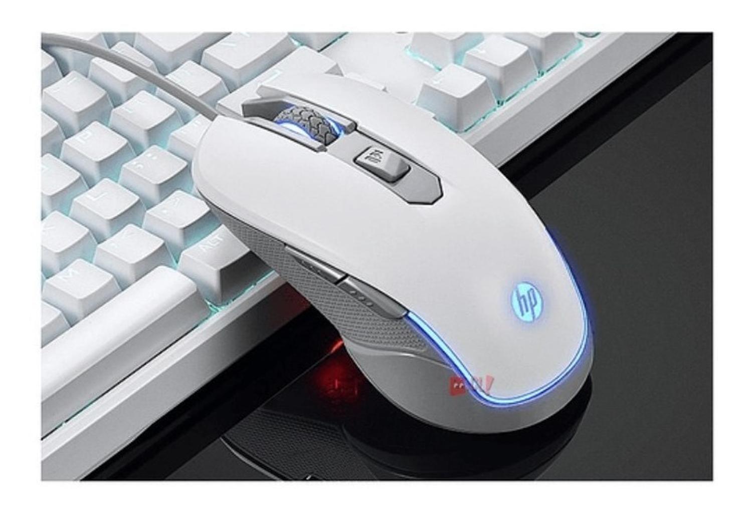 Mouse Gamer Usb Hp M200 Blanco Con Luz Led - Ps-2