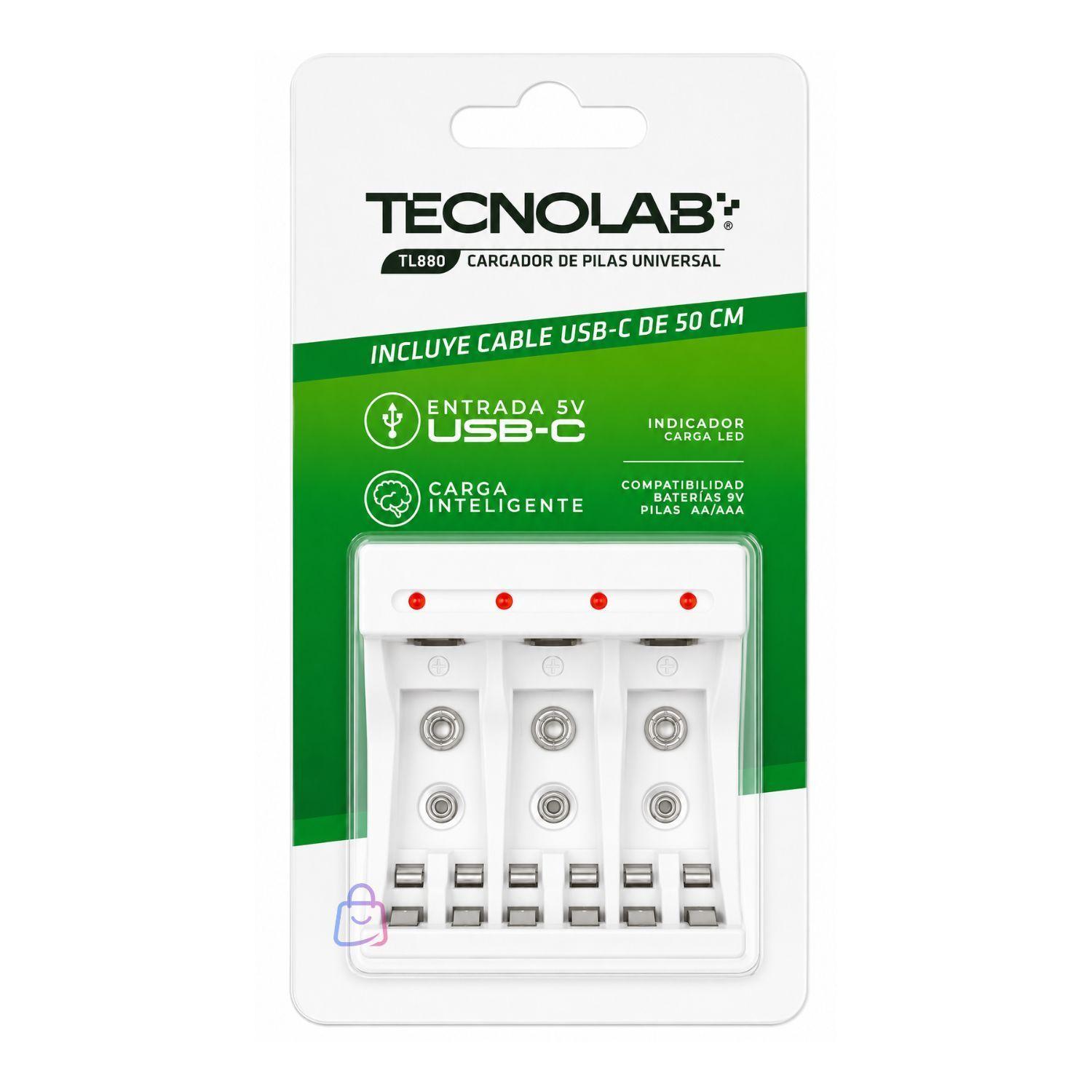 Cargador Pilas USB C AA AAA 9V Con LED PS-2