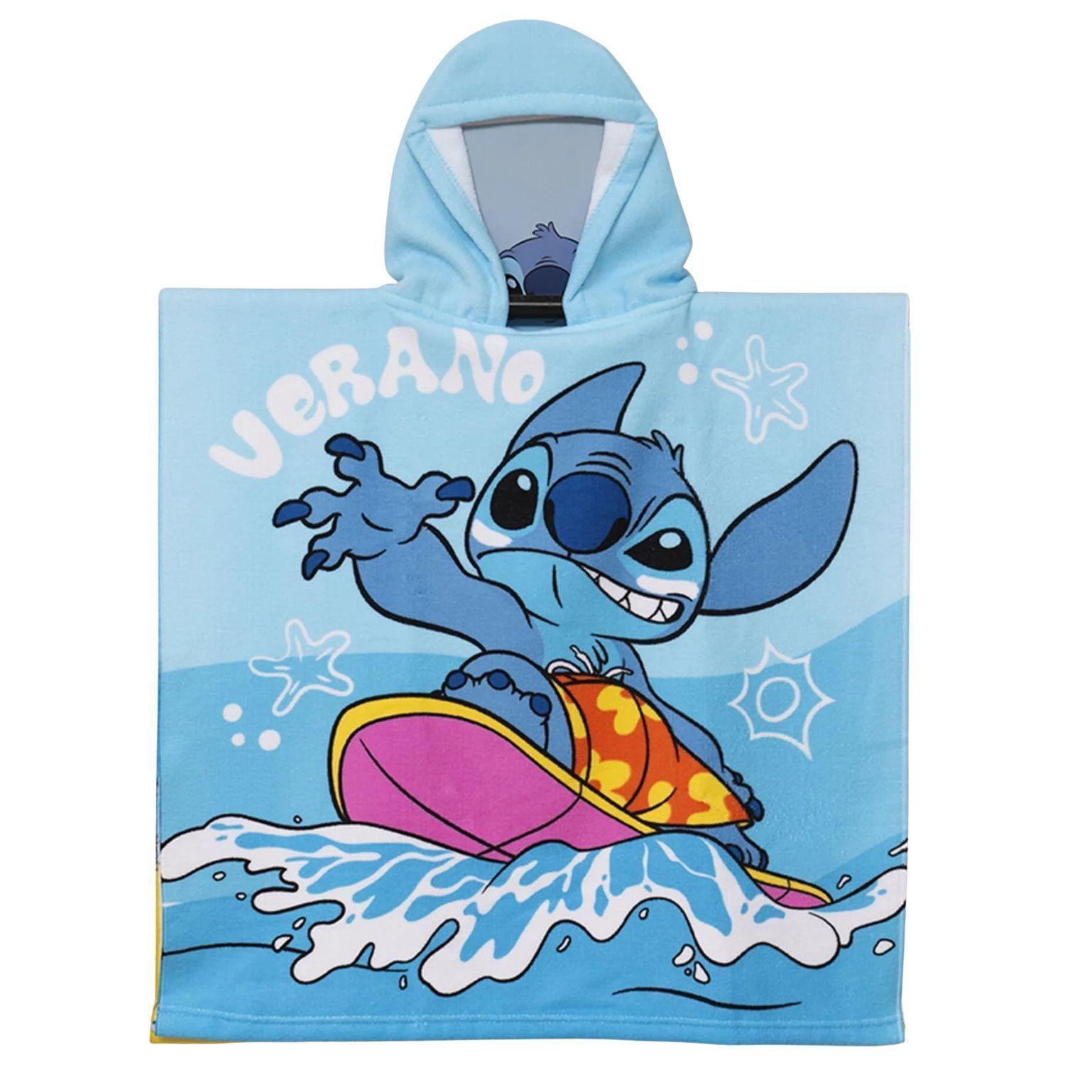 Toalla Stitch Surf Con Capucha Microfibra Playa 60x60 PS-0