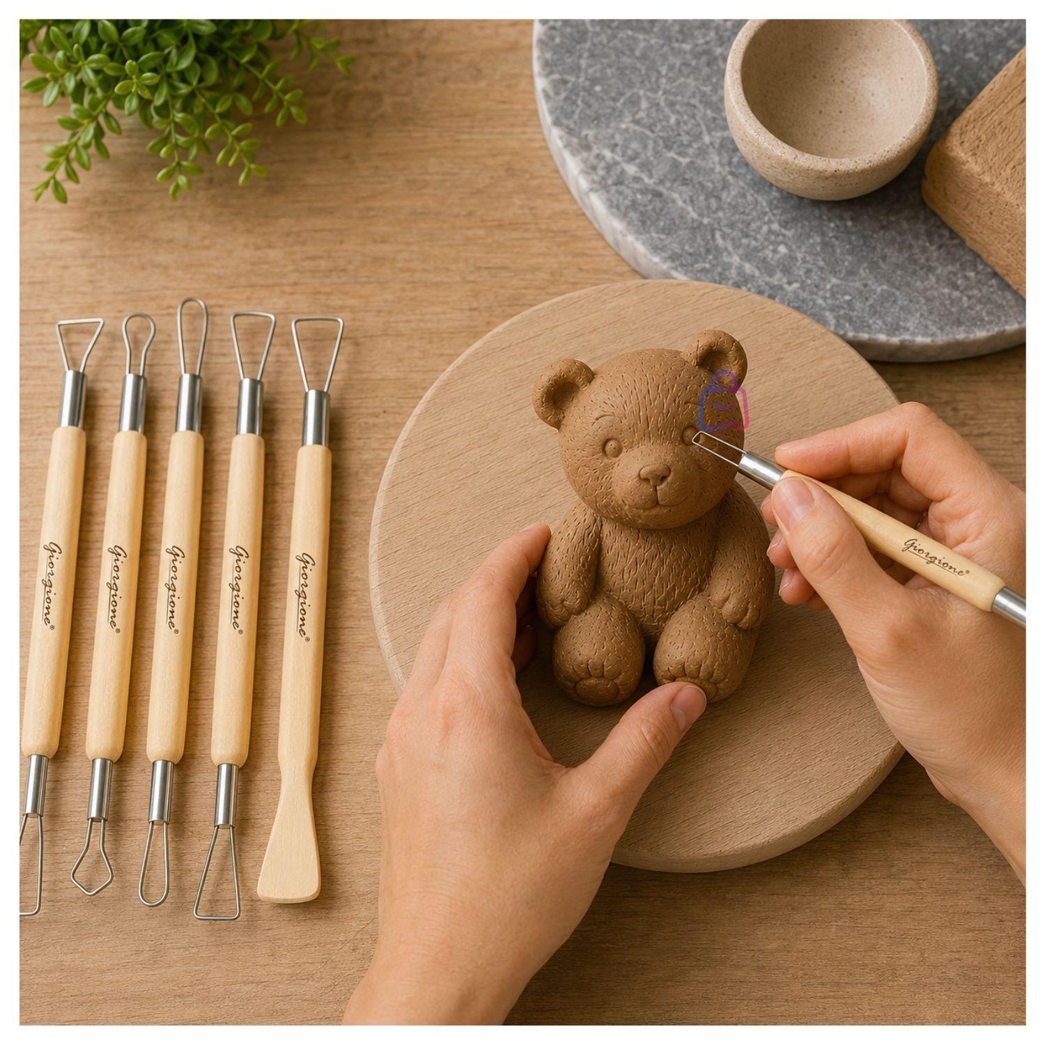 Set Herramientas Modelado Arcilla Ceramica 6 Piezas PS-1