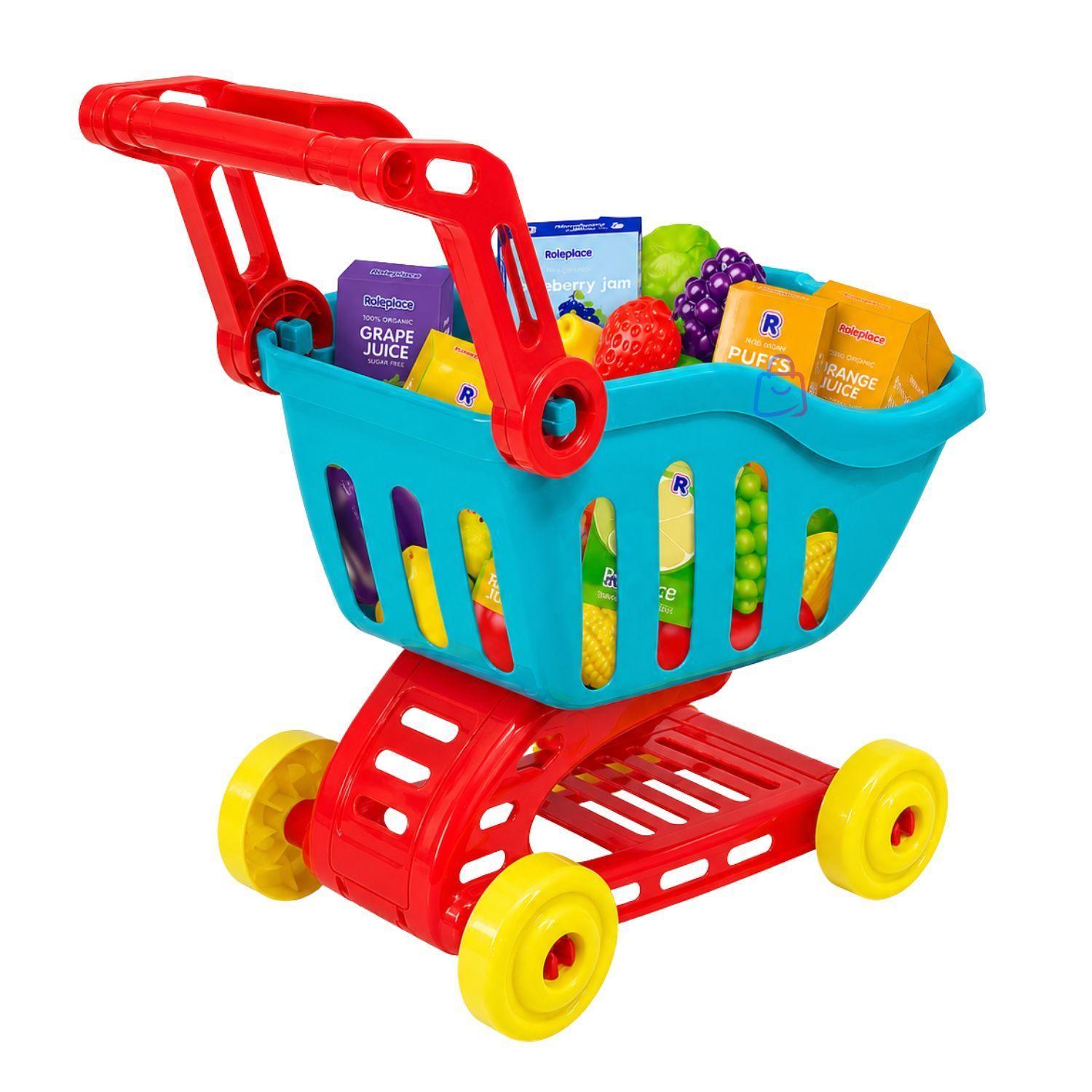 Carrito Compras Infantil 25 Accesorios Supermercado PS-2