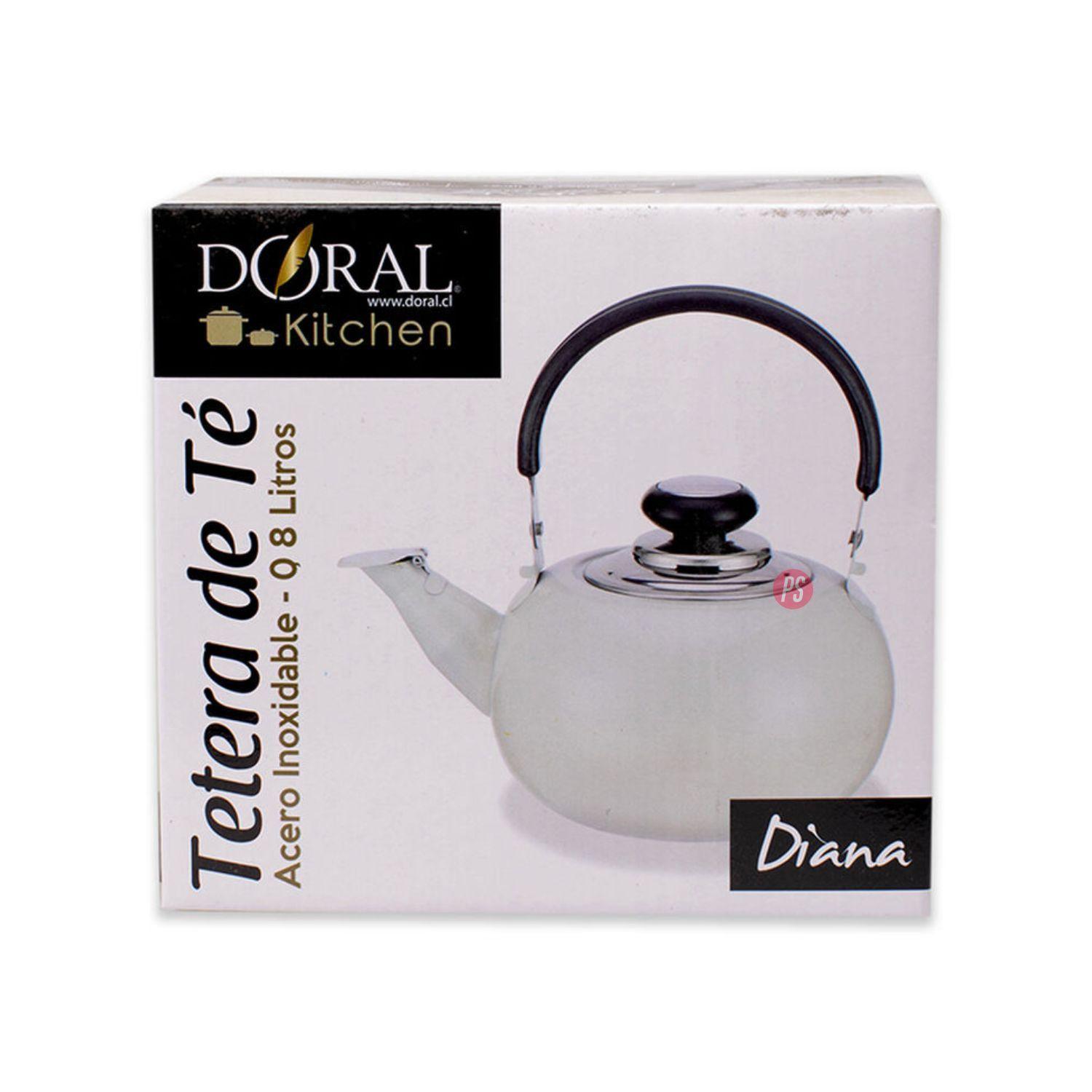 Tetera De Acero Inoxidable 800ml Color Marfil - PS-4
