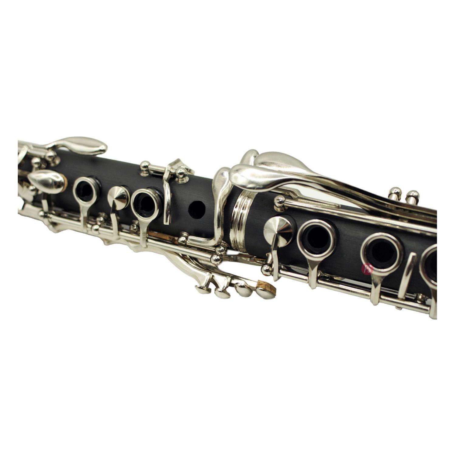 Clarinete De Ébano En Si Bemol + Estuche Negro - PS-2