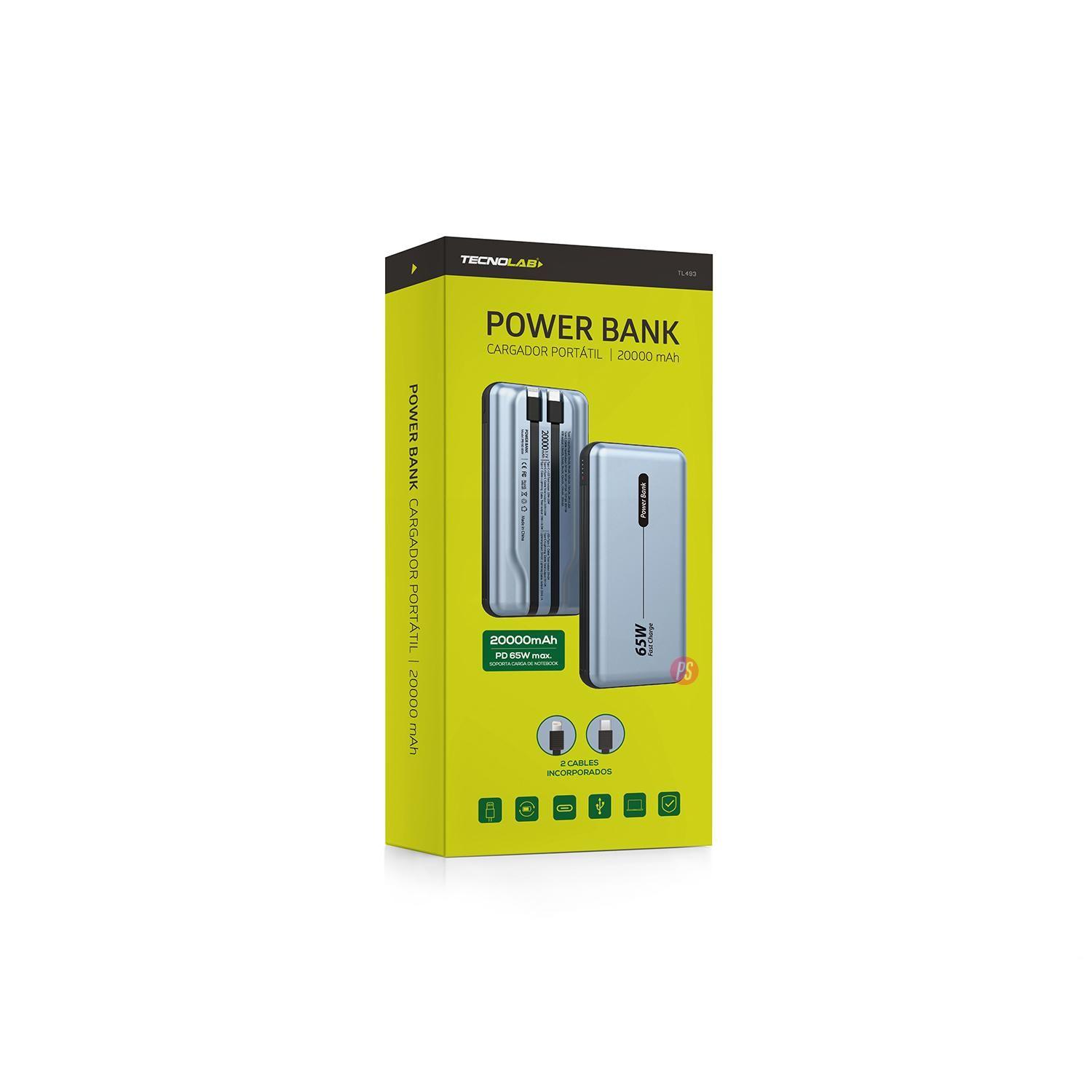 Power Bank Carga Rápida 20000Mha 65W - PS-3