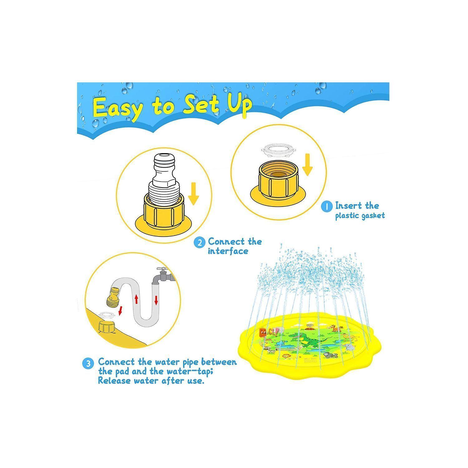 Alfombra Piscina Chorros De Agua 170cms Diseño - Puntostore-2